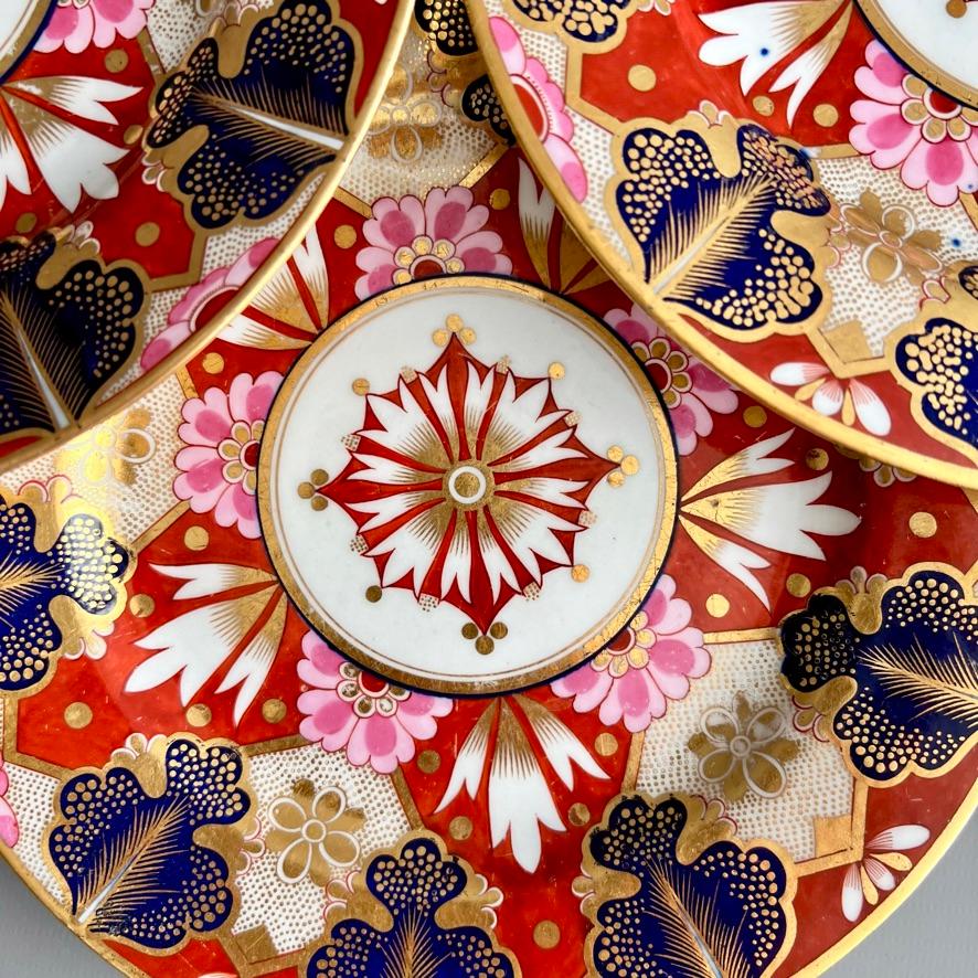 Porcelain Barr Flight & Barr Part Dessert Service, Japan Imari Pattern, Georgian ca 1805