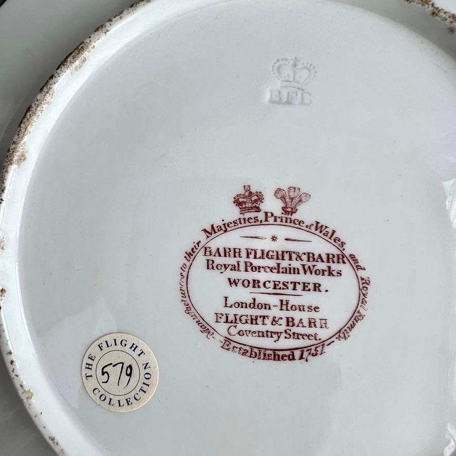 Plato Barr Flight & Barr, Vermiculé dorado, Flores de W. Billingsley, ca 1809 (2) en venta 5
