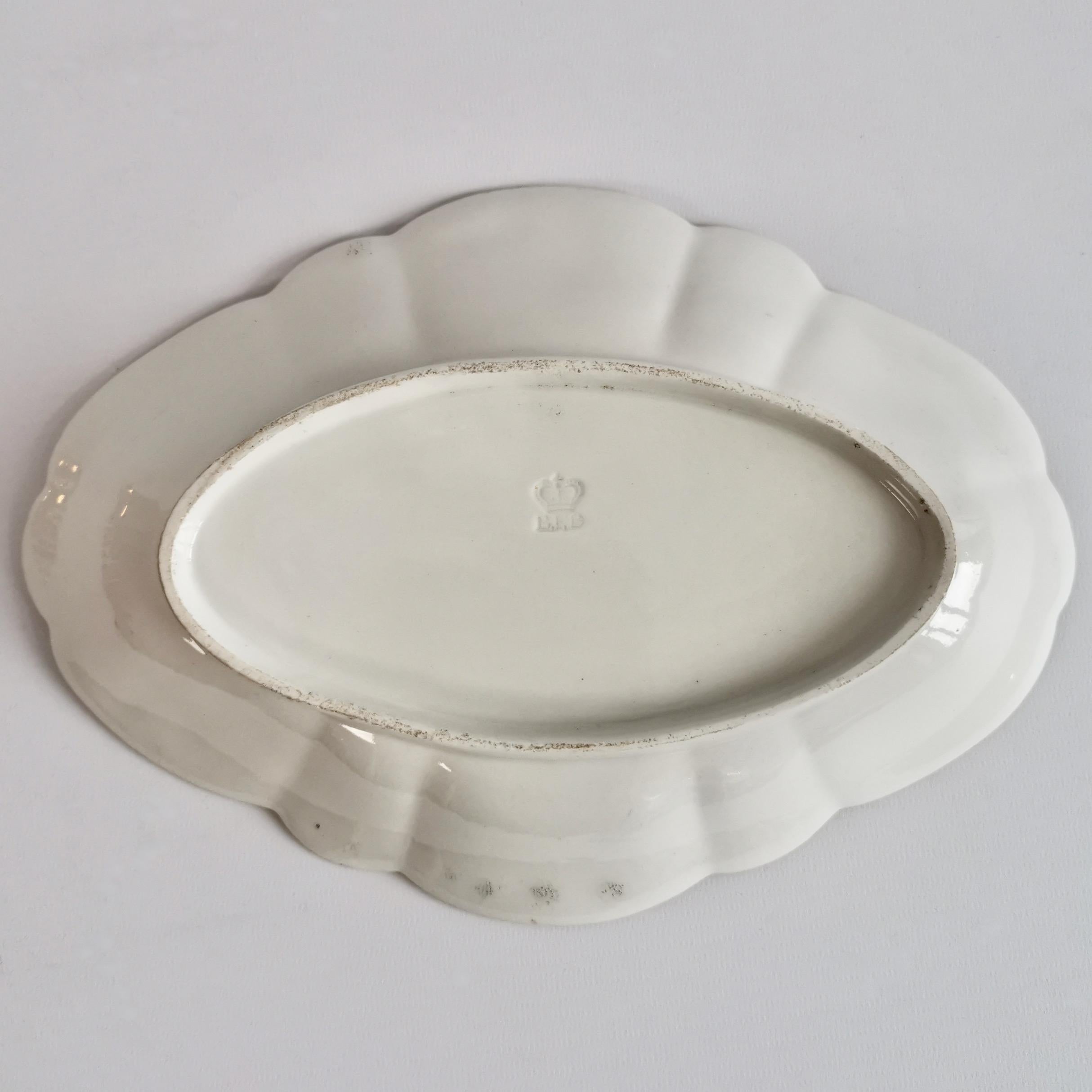 Barr Flight & Barr Porcelain Dish, Brown Vines Pattern, Regency 1804-1813 5