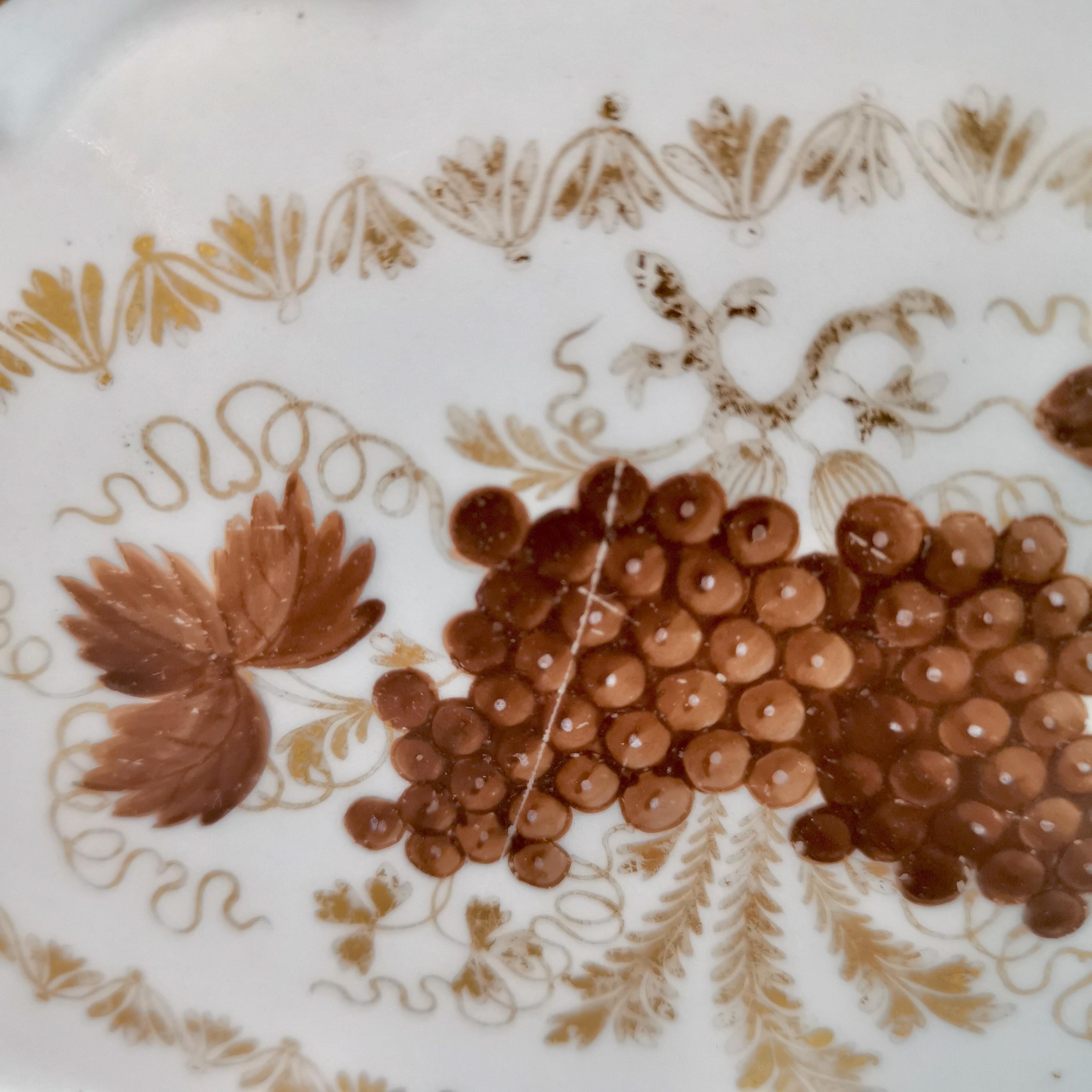 Barr Flight & Barr Porcelain Dish, Brown Vines Pattern, Regency 1804-1813 7