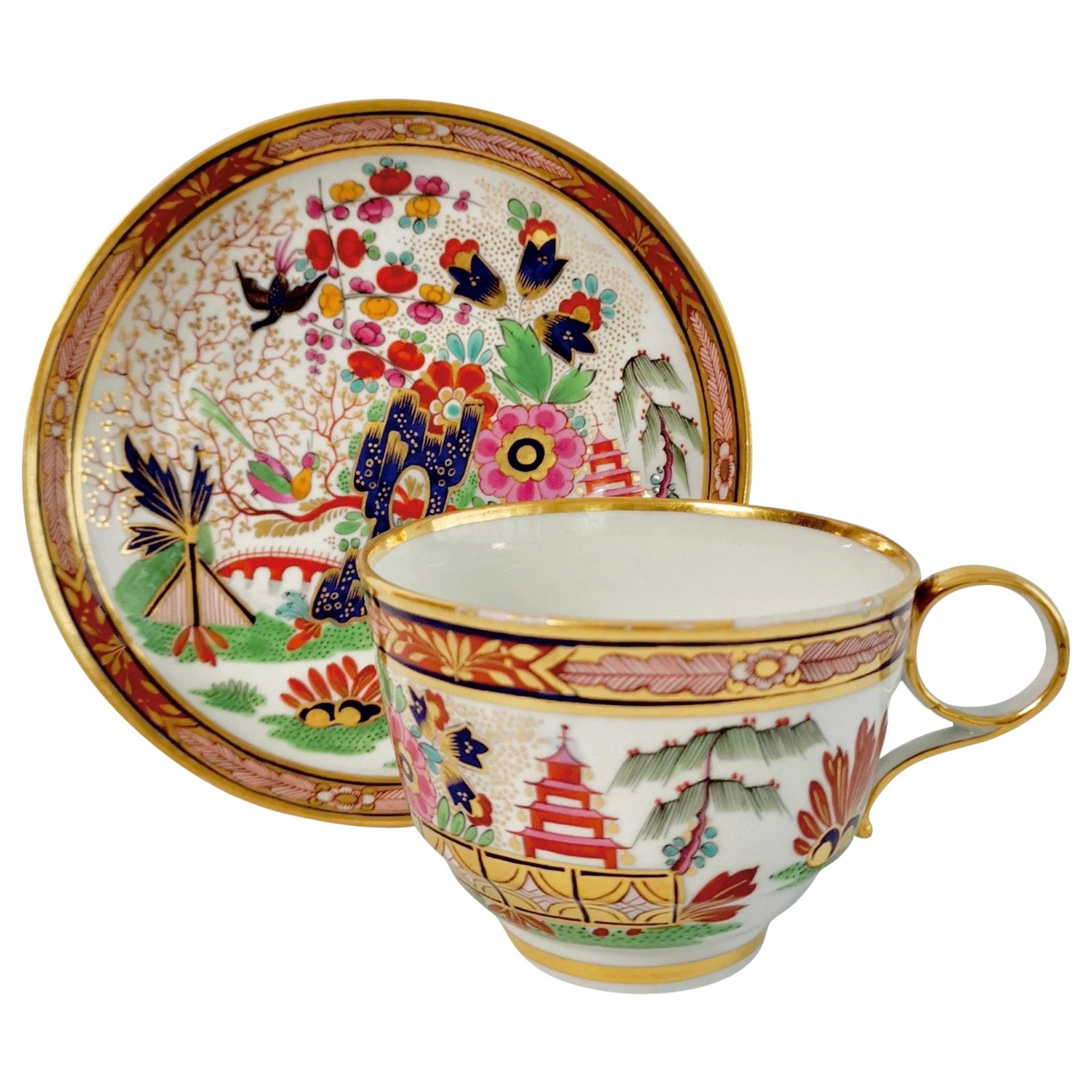 Barr Flight & Barr Porcelain Teacup, Rich Imari Pattern, Regency, circa 1811