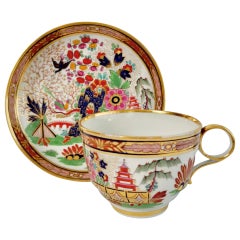 Antique Barr Flight & Barr Porcelain Teacup, Rich Imari Pattern, Regency, circa 1811