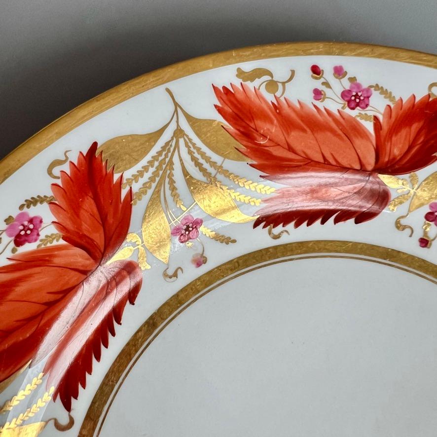 Barr Flight & Barr Set of 10 Plates, Neoclassical Orange Vines, 1804- 1813 In Good Condition For Sale In London, GB