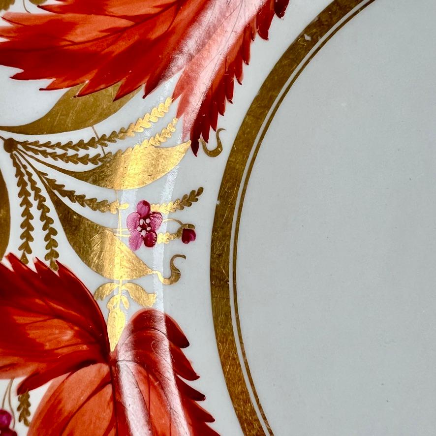 Porcelaine Ensemble de 10 assiettes Barr Flight & Barr, vignes orange néoclassiques, 1804- 1813 en vente