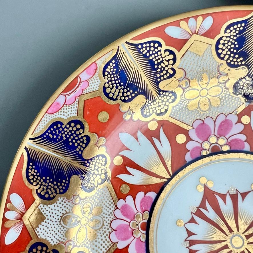 Porcelain Barr Flight & Barr Set of Four Plates, Japan Imari Pattern, Georgian ca 1805