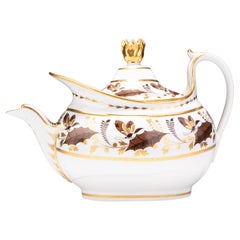 Barr Flight Barr Worcester Porcelain Georgian Teapot ca. 1810 Early 19th Century
