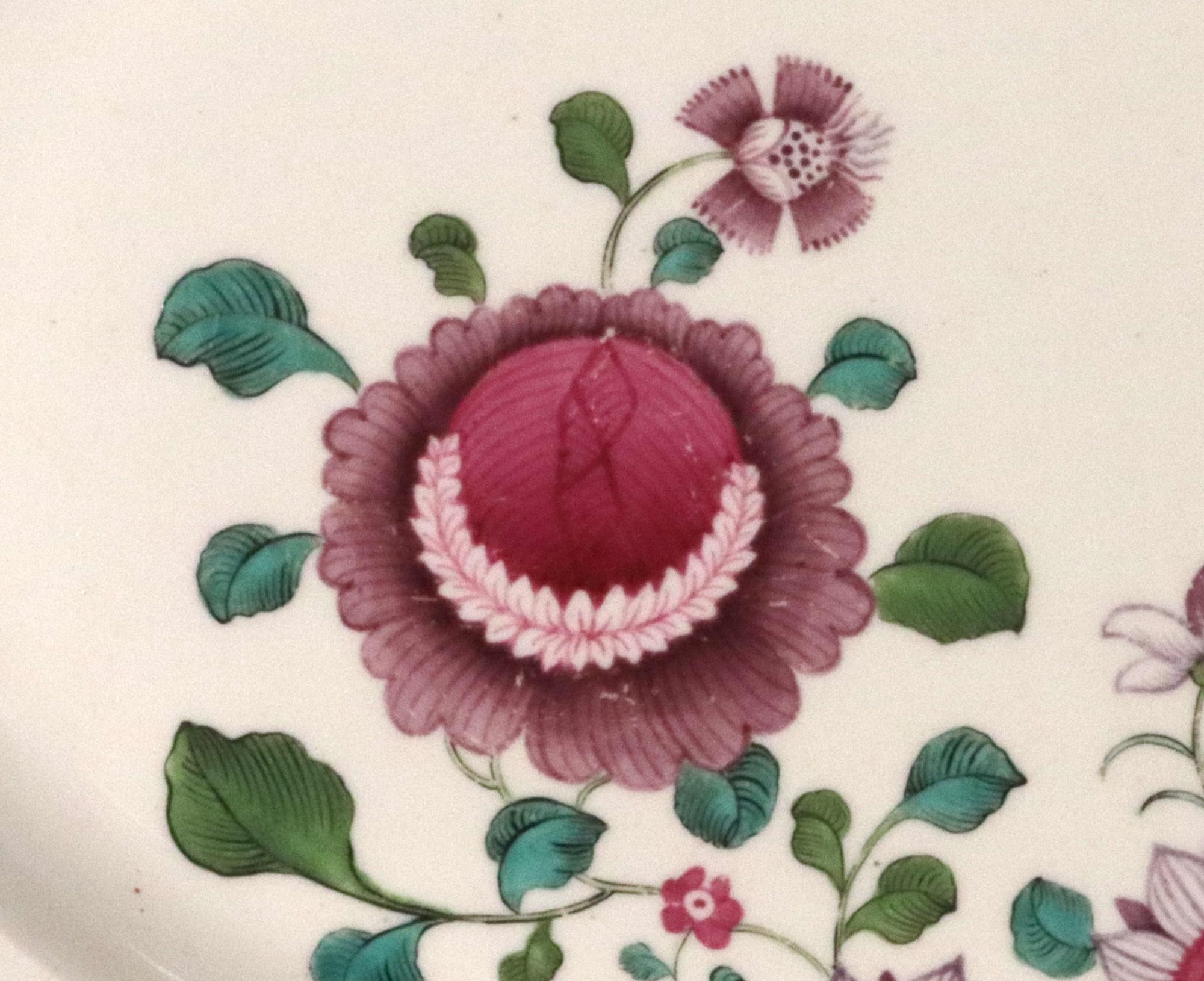 XIXe siècle Barr, Flight & Barr Worcester Plat de service en porcelaine Famille Rose Goût en vente