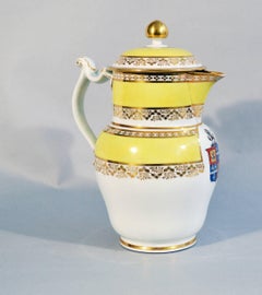 Barr Worcester Yellow-Ground Armorial Porcelain Jug, circa 1800