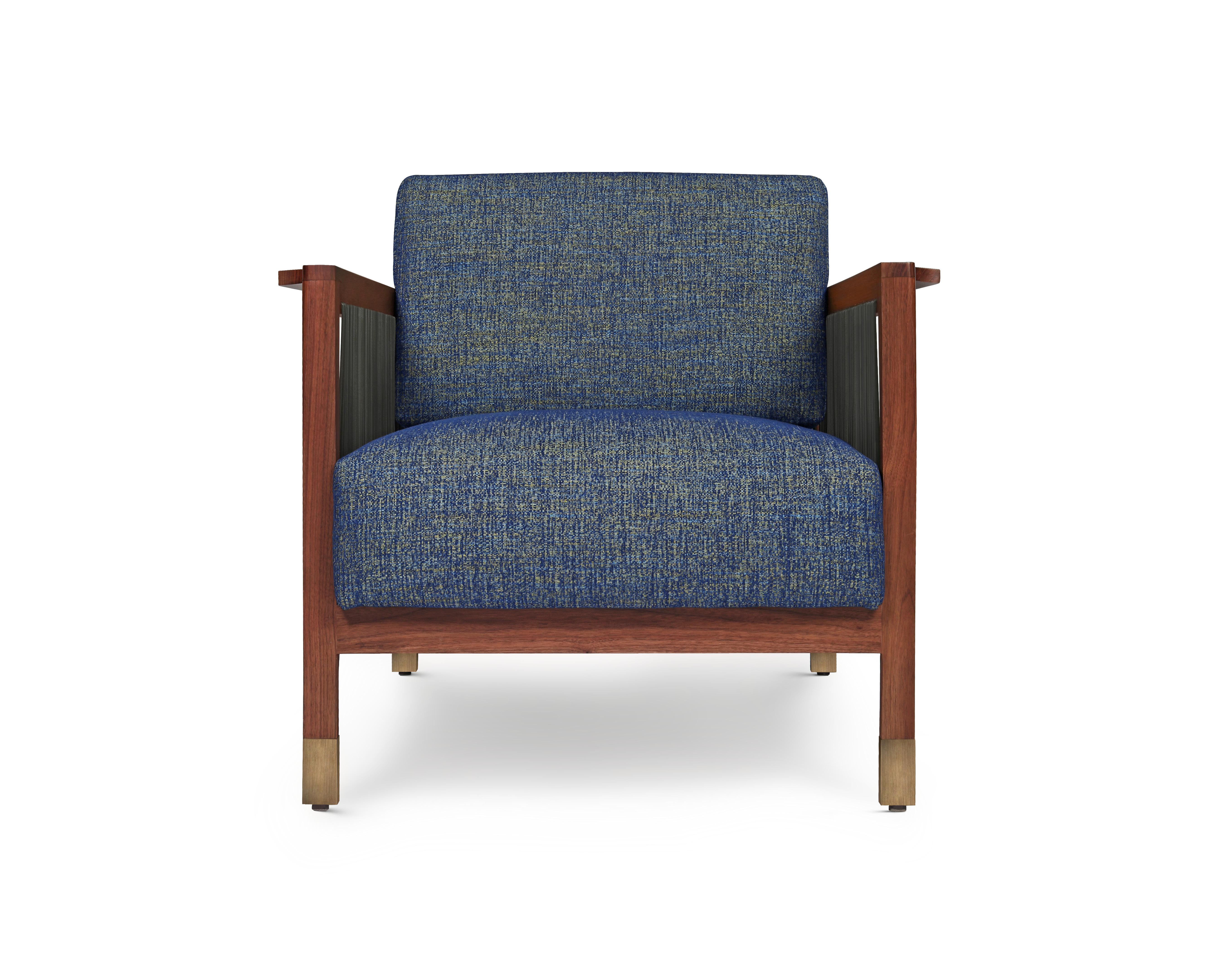 Other Barra Walnut Armchair by Madheke For Sale
