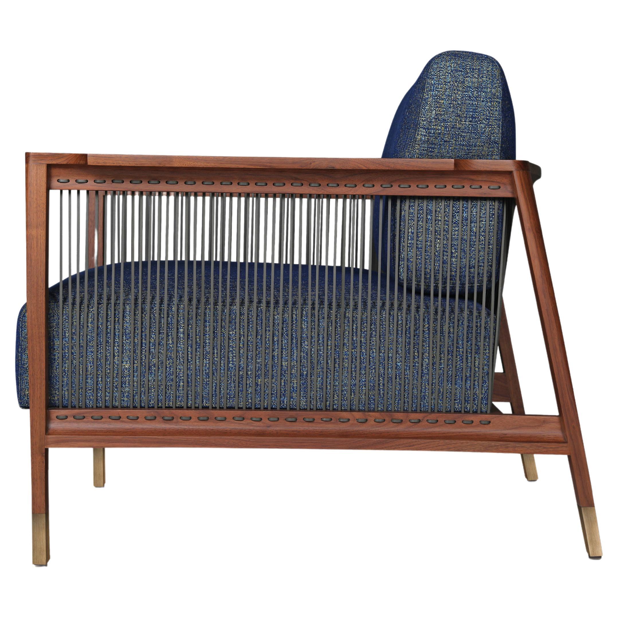 Barra Walnut Armchair by Madheke For Sale