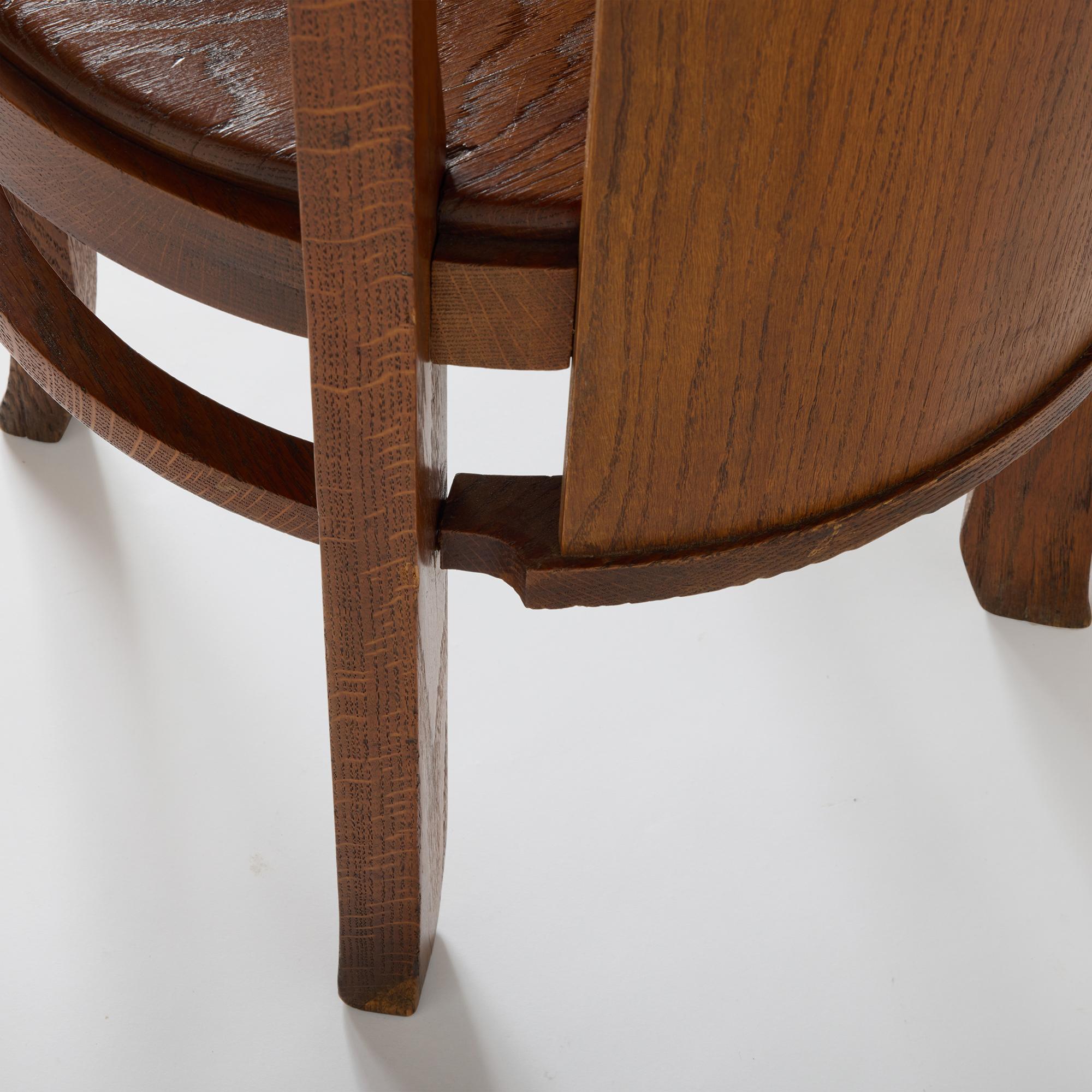 Sedia con schienale a botte della Frank L. Smith Bank di Frank Lloyd Wright in vendita 3