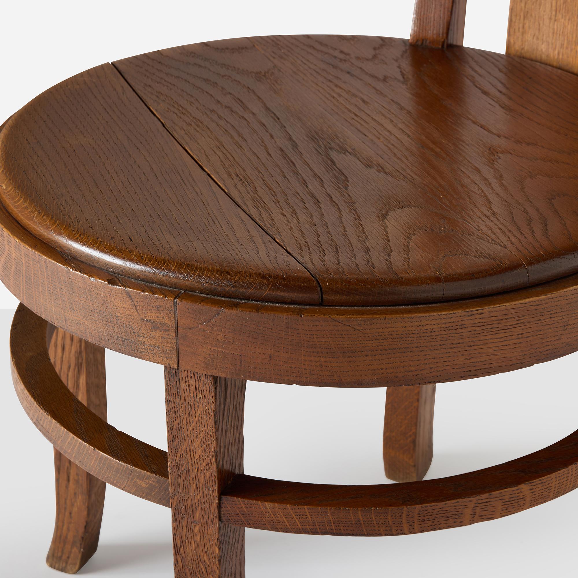 Sedia con schienale a botte della Frank L. Smith Bank di Frank Lloyd Wright in vendita 5