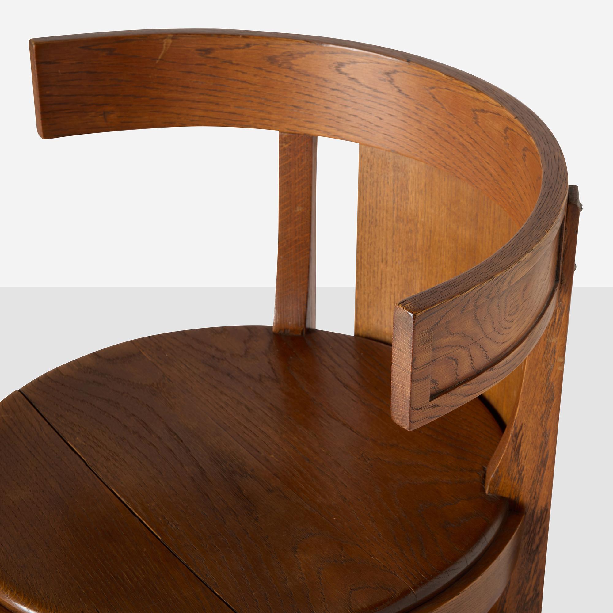 Sedia con schienale a botte della Frank L. Smith Bank di Frank Lloyd Wright in vendita 7