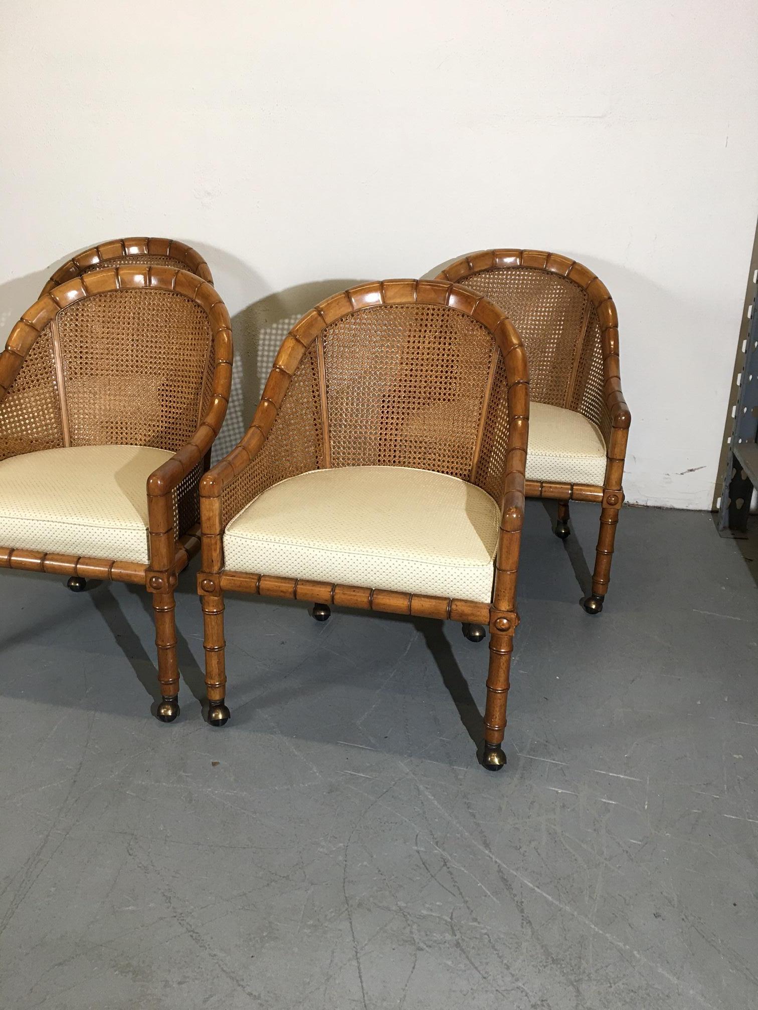 Barrel Back Chairs by John Widdicomb In Good Condition In Pomona, CA