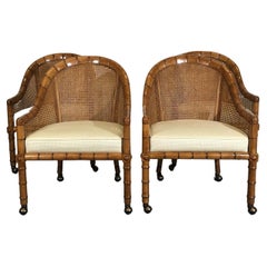Vintage Barrel Back Chairs by John Widdicomb