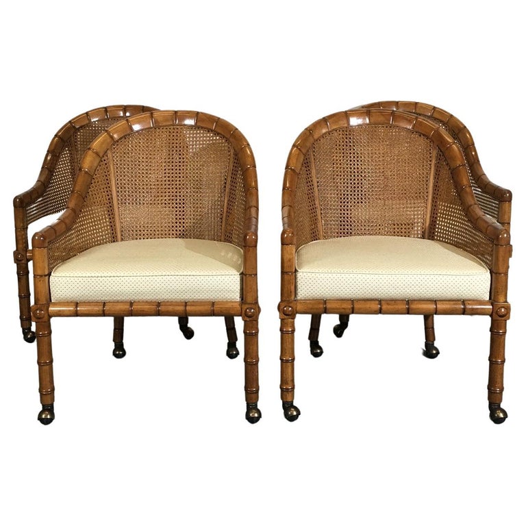 Barrel Back Chairs by John For Sale at 1stDibs