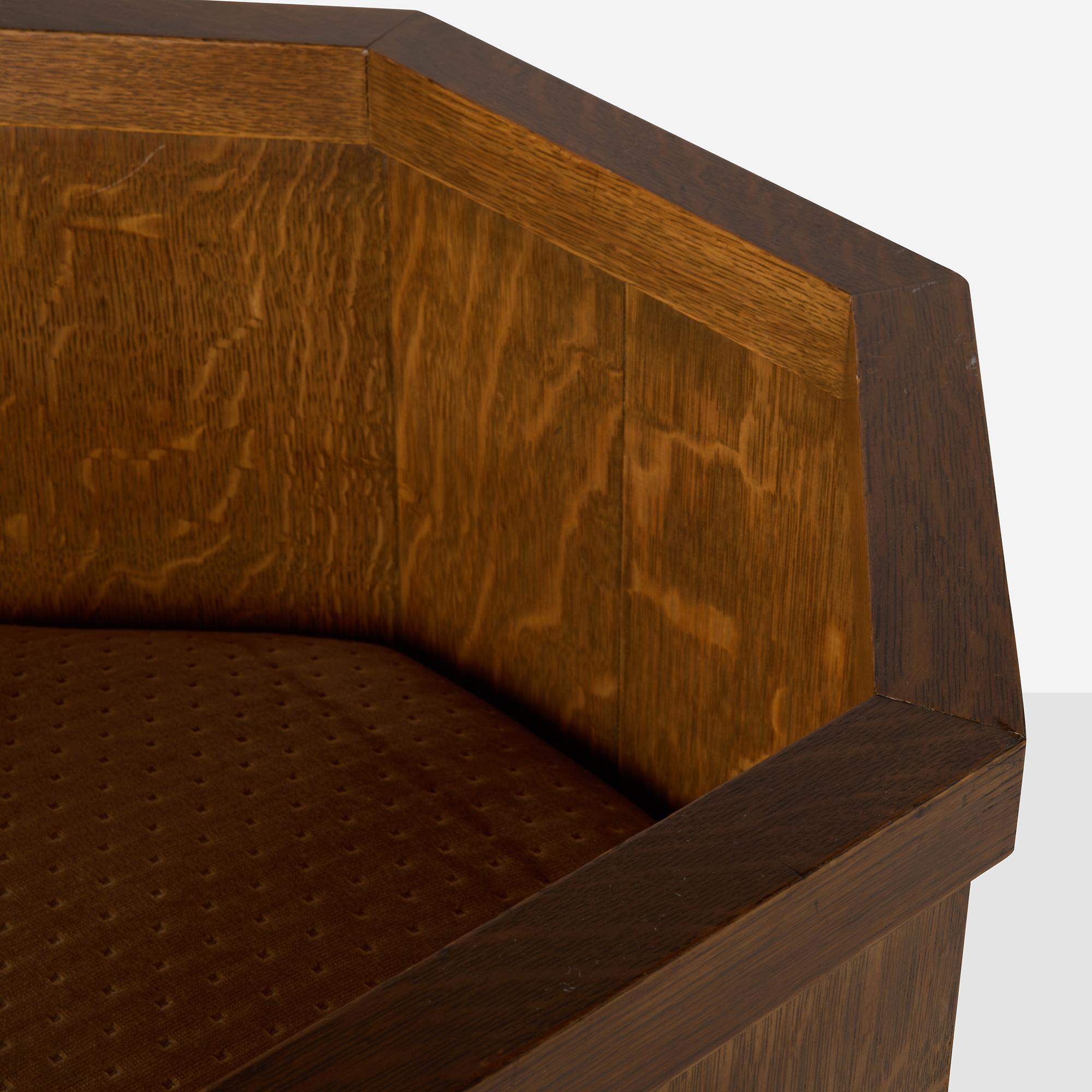 Barrel Chair aus dem B. Harley Bradley House von Frank Lloyd Wright im Angebot 1