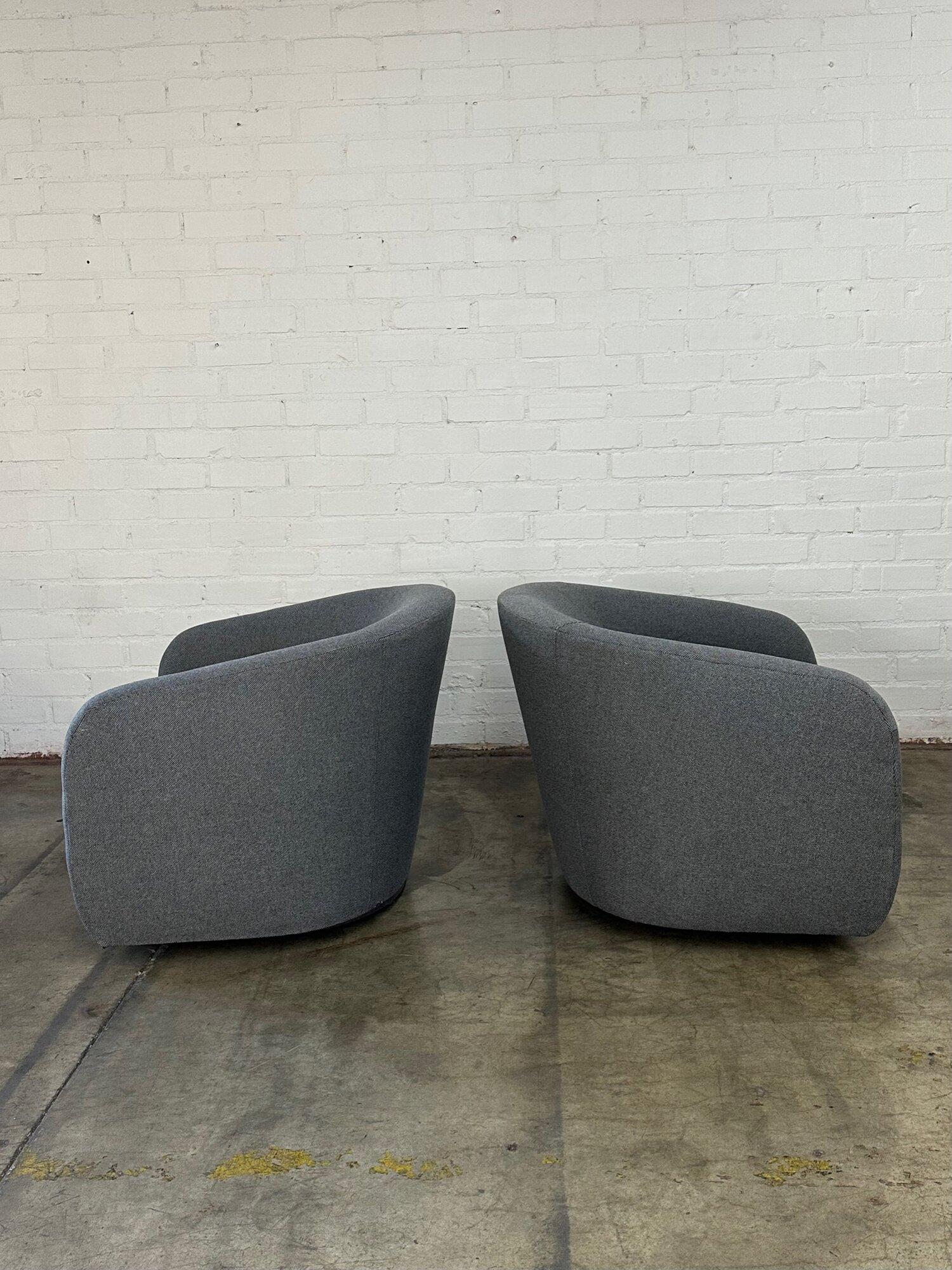 Upholstery Barrel chairs in Wool - sold separately For Sale