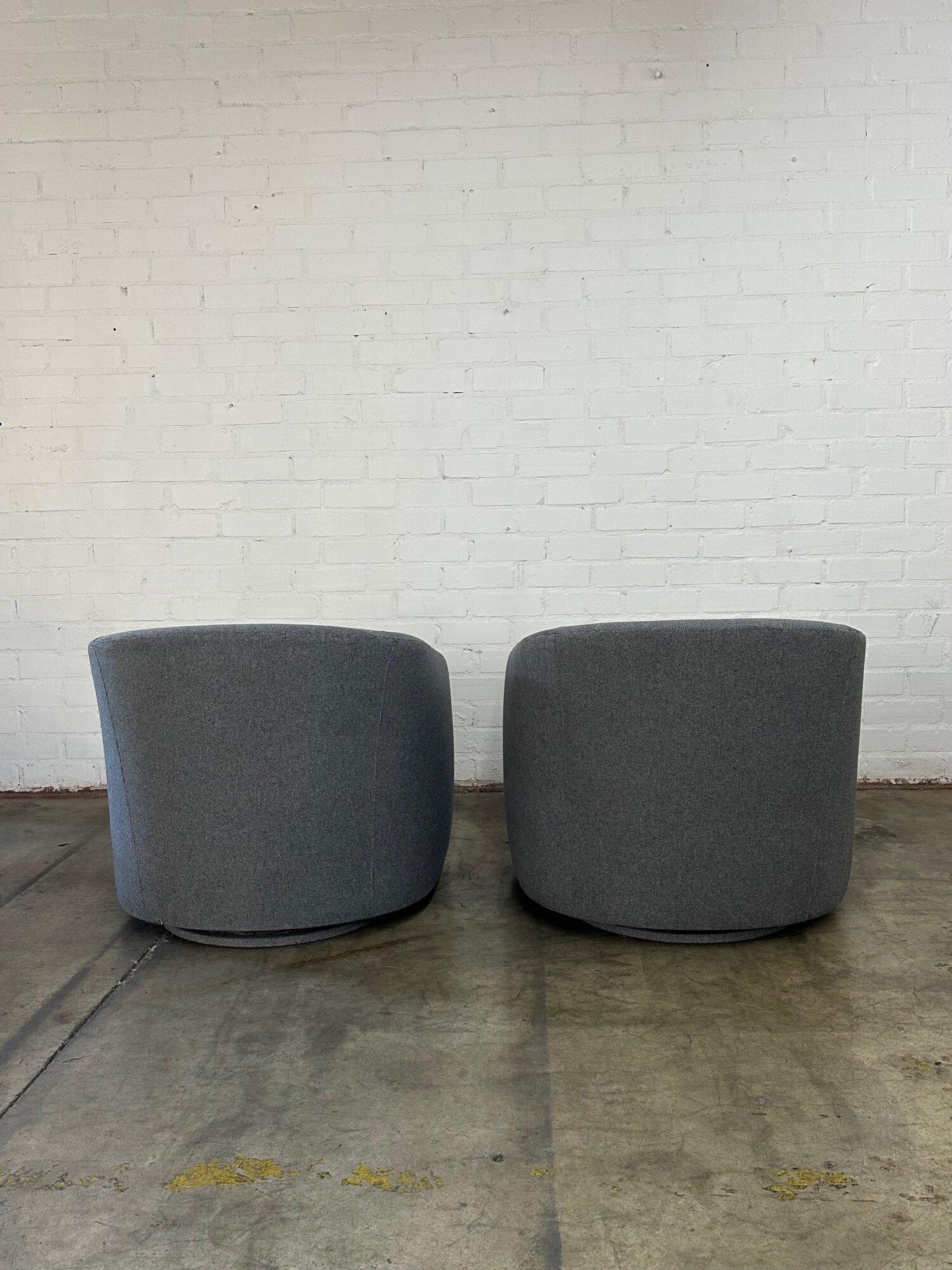 Barrel chairs in Wool - sold separately For Sale 3