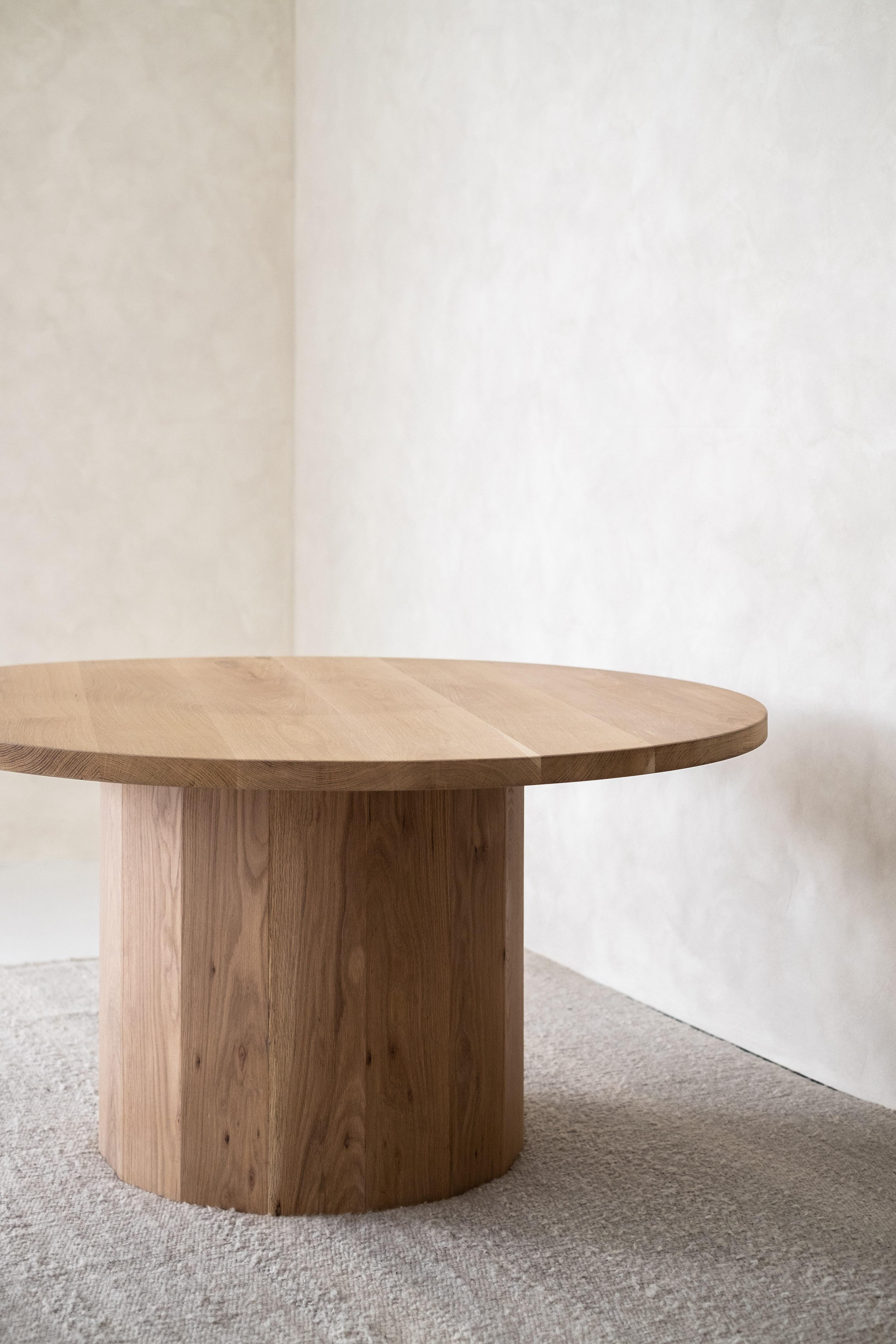Organic Modern Barrel Dining Table in American Oak by Mr and Mrs White For Sale