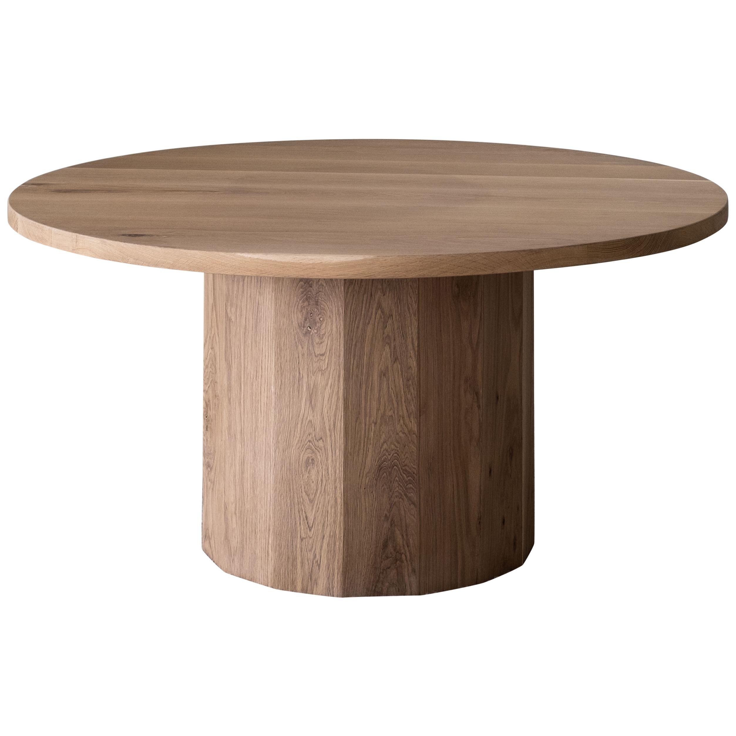 Barrel Dining Table in American Oak by Mr and Mrs White For Sale