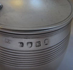 Barrel Mustard Pot Made in London by Stephen Adams, 1805