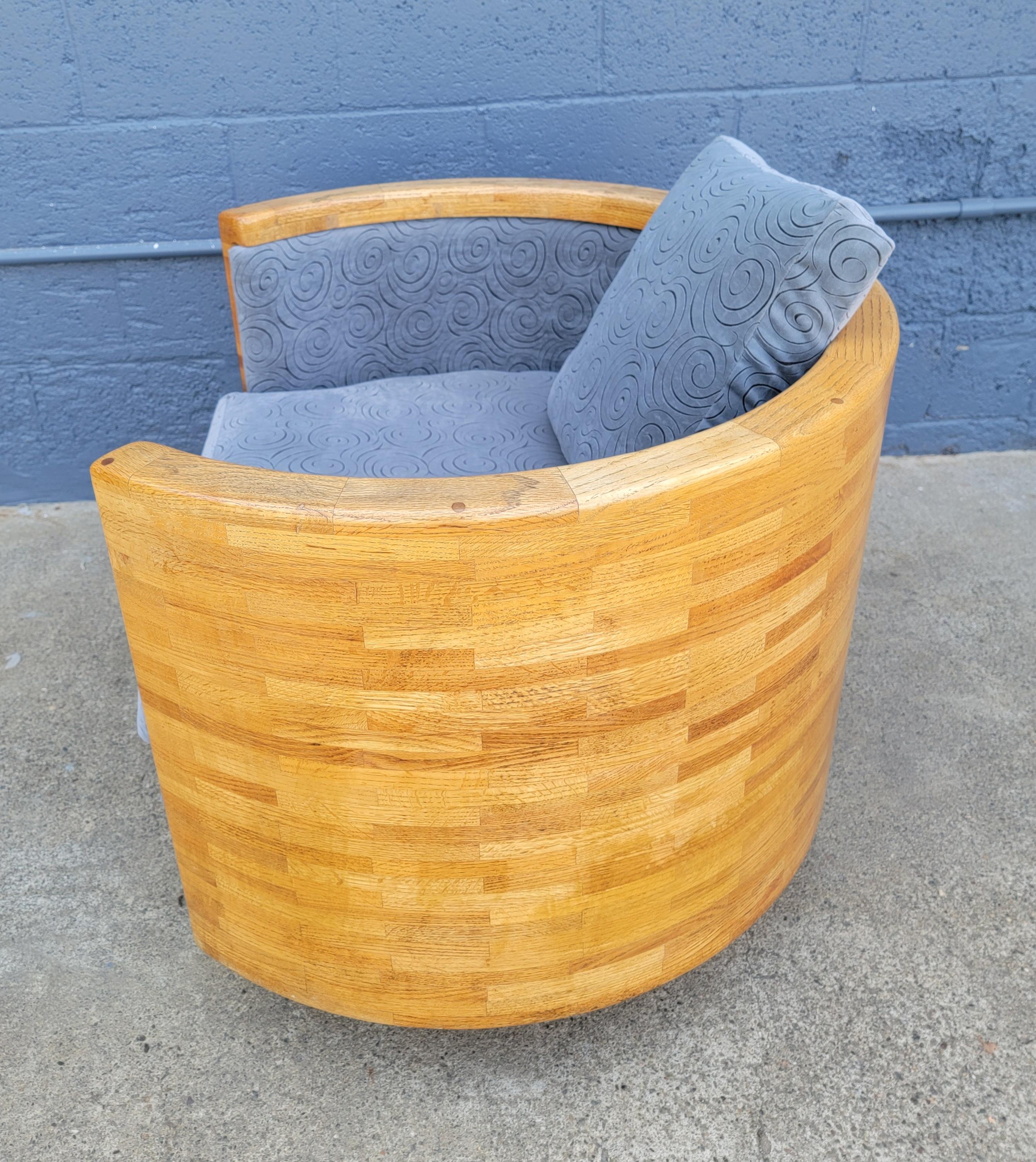 American Barrel Swivel Lounge Chair