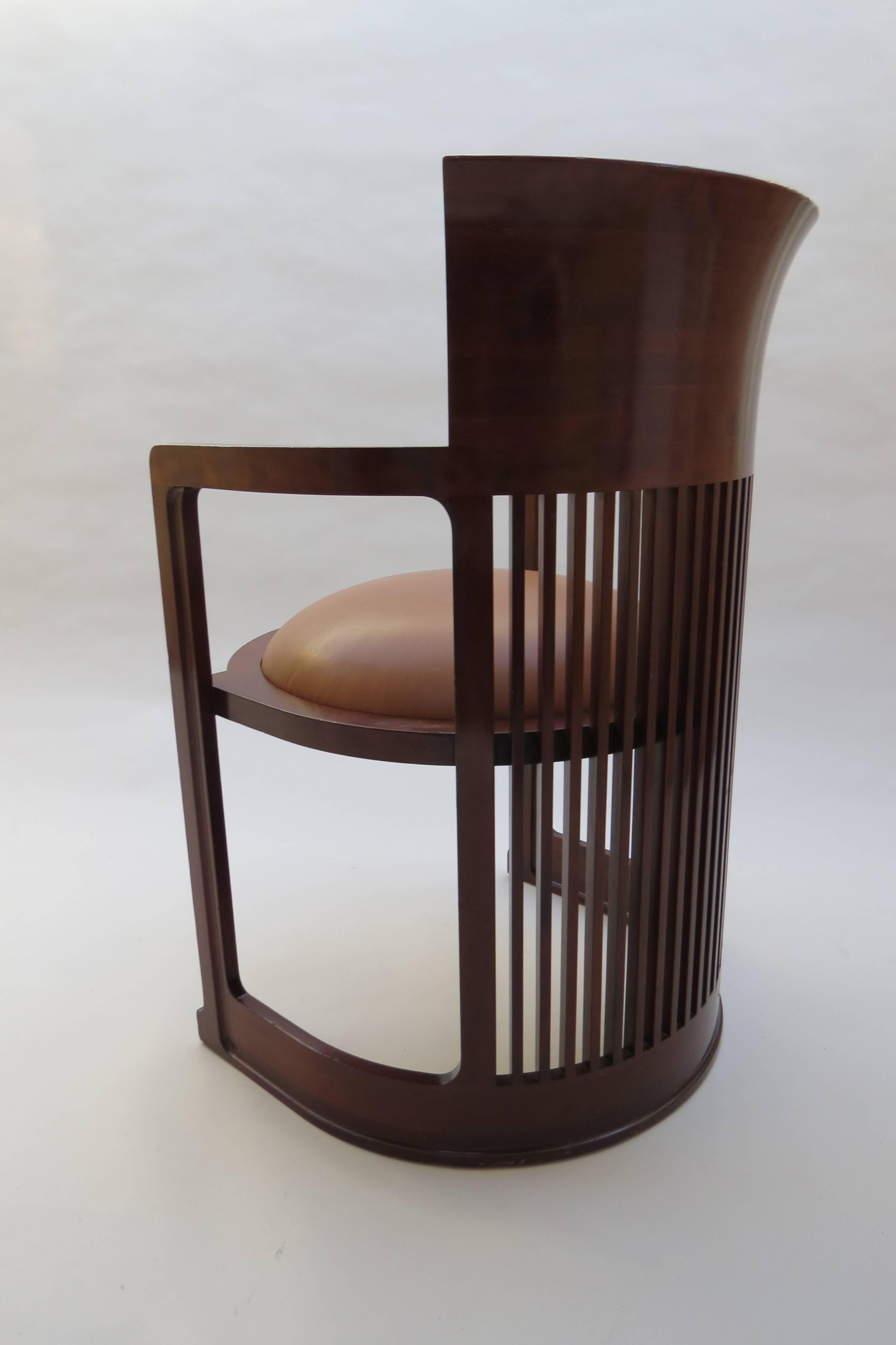 Barrel Taliesin Chair designed by Frank Lloyd Wright 1