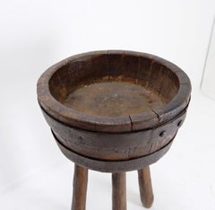 Barrel Tripod side table or tripod Planter - Brutalist