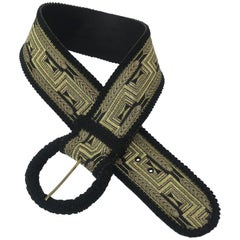 Barrera Black & Gold Ornate Brocade Belt