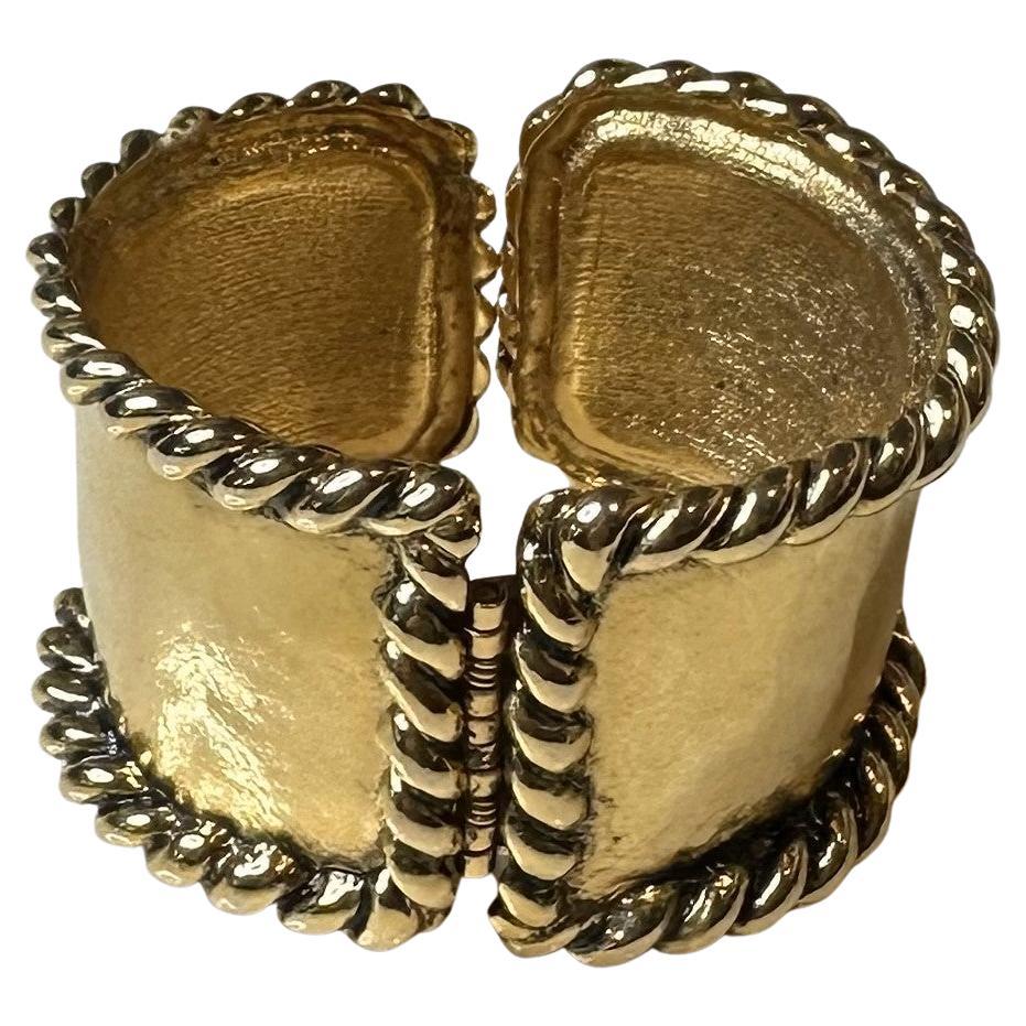 Vintage Monumental Barrera Gold Rope Cuff