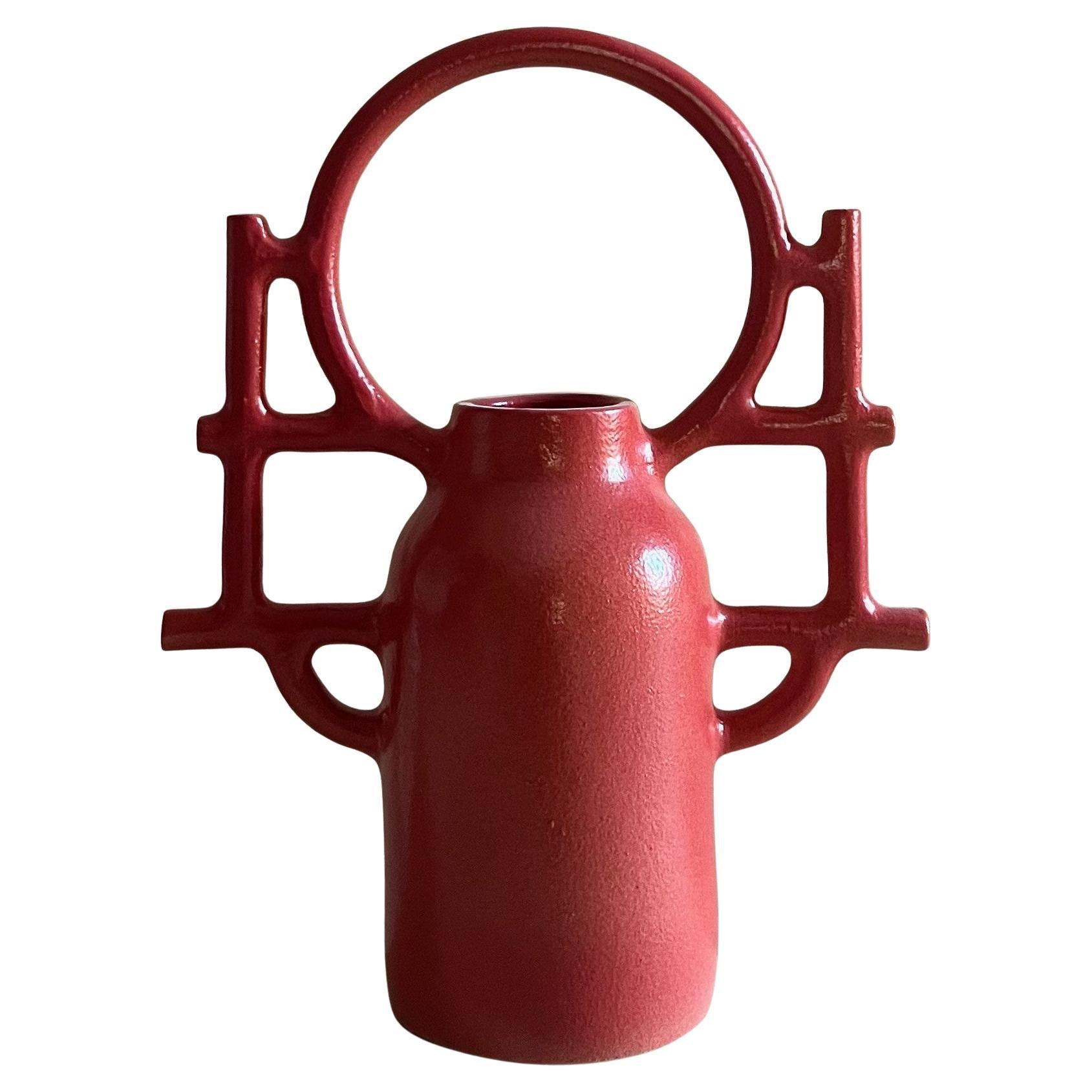 Barrera III. Sculpture by Aniana Heras in Glazed white stoneware