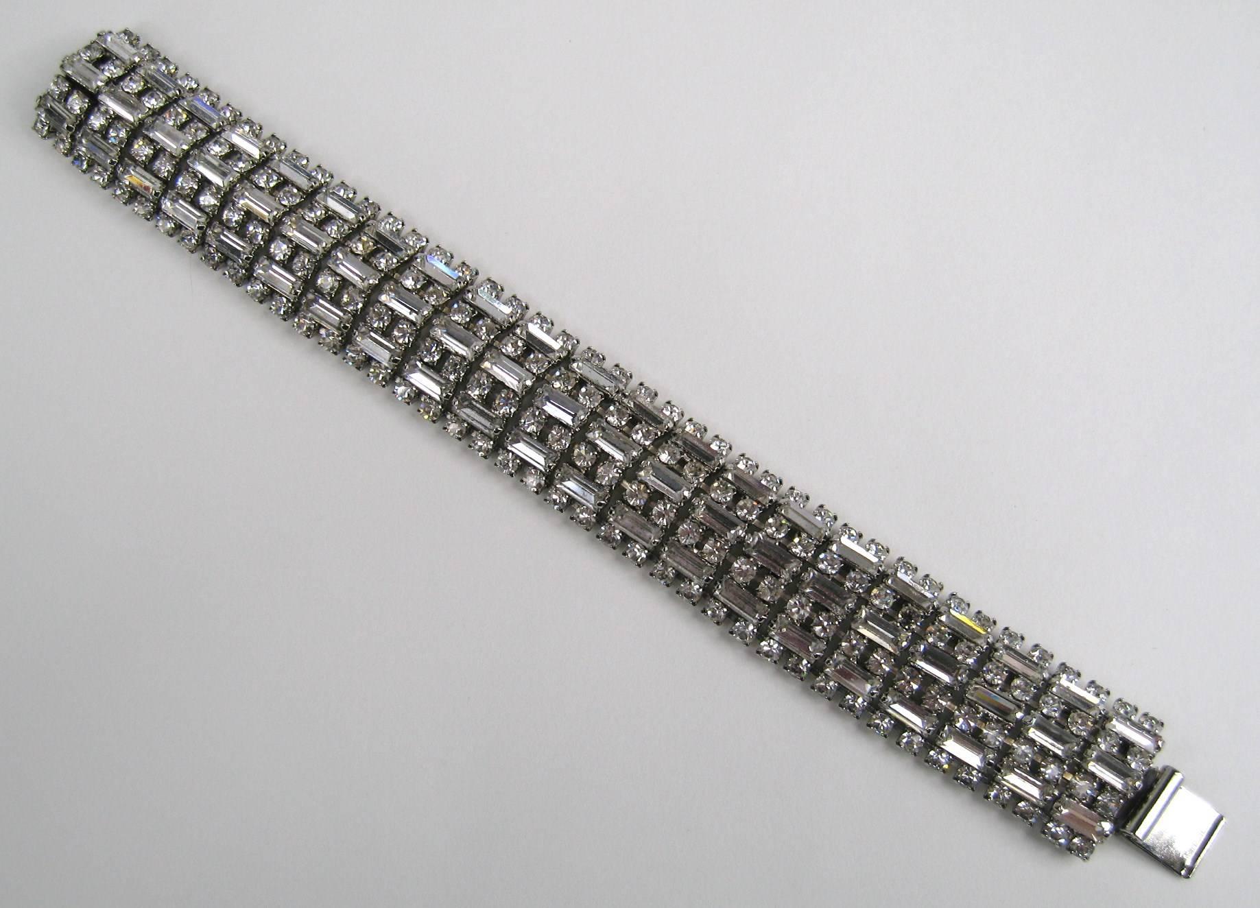 wide crystal bracelet