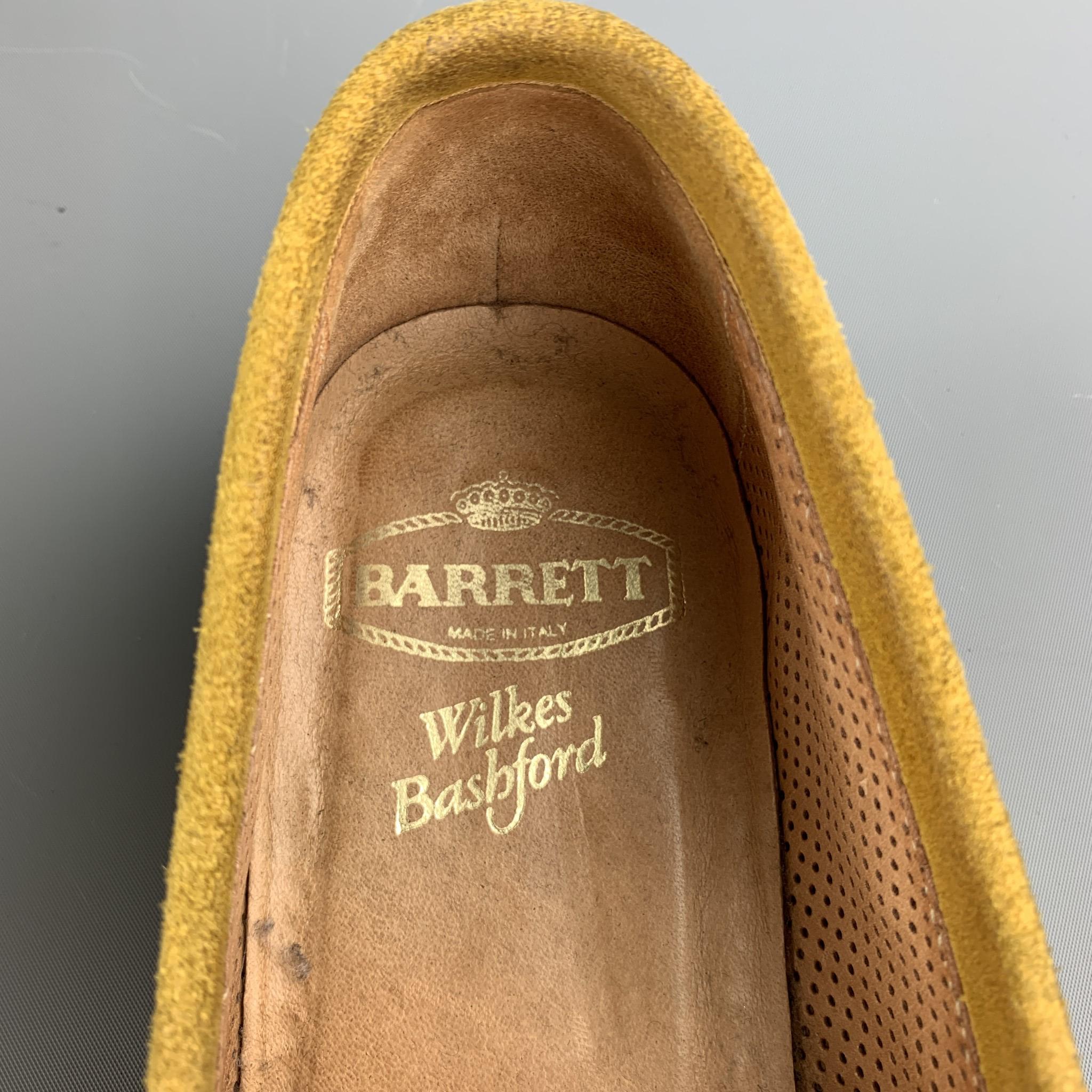 Men's BARRETT Size 11 Yellow Suede Horsebit Loafers