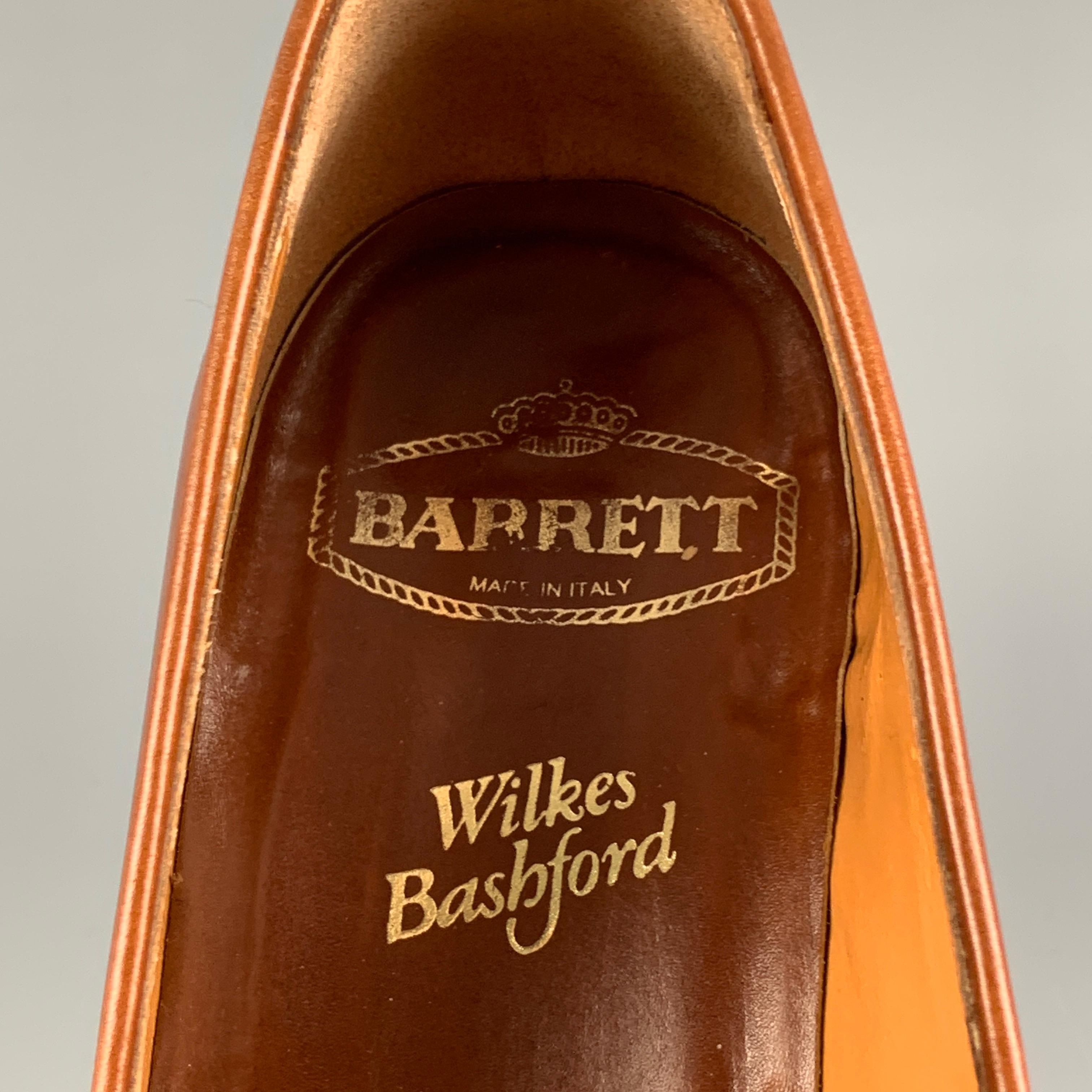 BARRETT x WILKES BASHFORD Size 7.5 Tan Leather Slip On Loafers 1