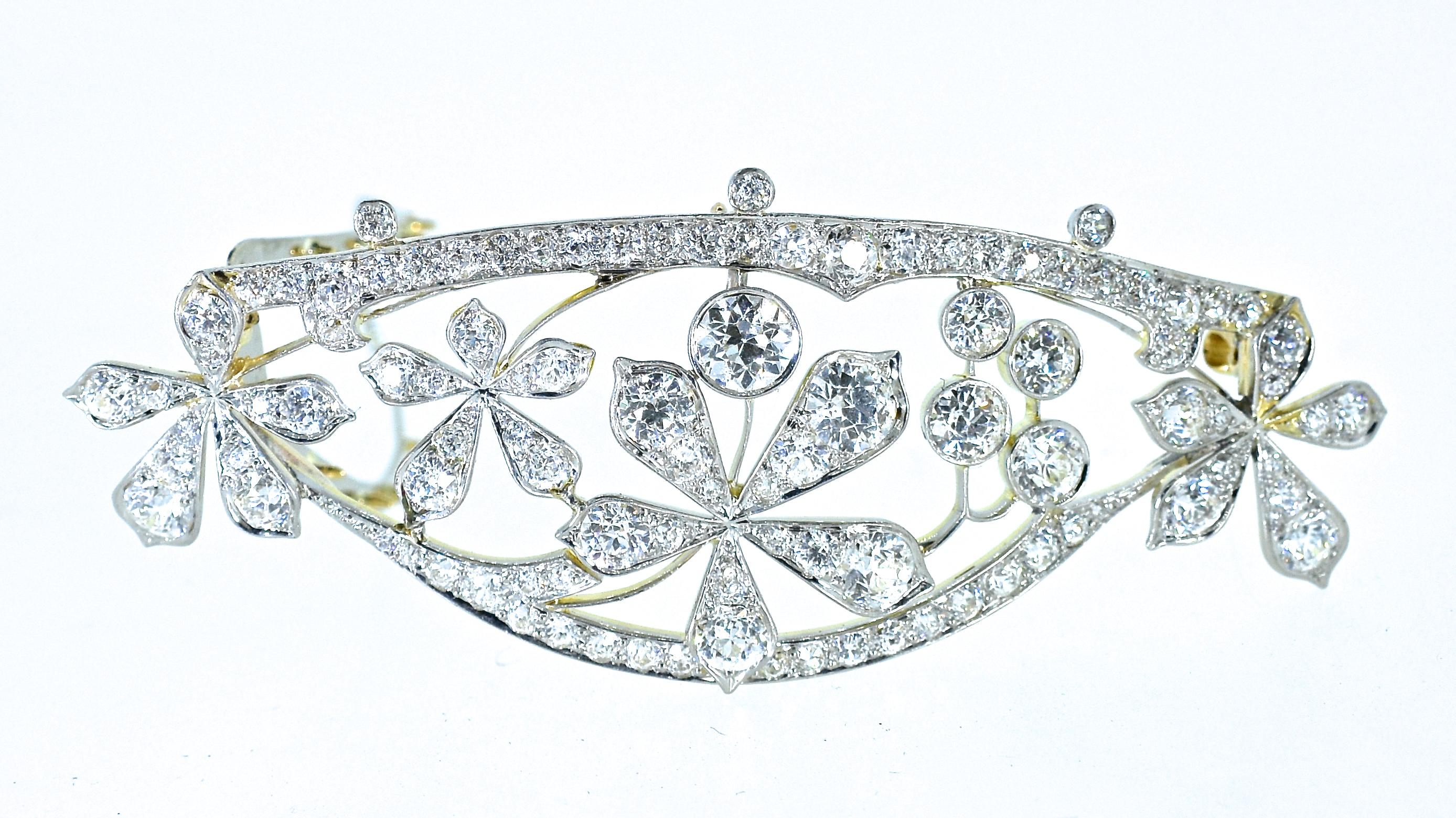Barrette for the Hair, Platinum and Diamonds, circa 1895 by Kirkpatrick In Excellent Condition In Aspen, CO
