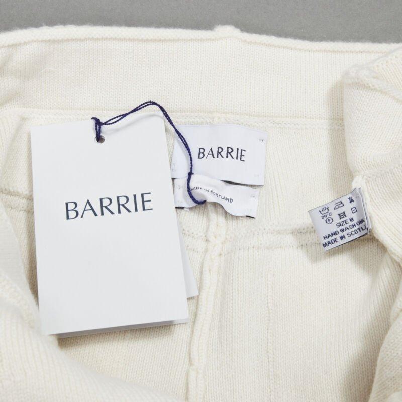 BARRIE Denim Suit cashmere cotton knit ivory shorts M For Sale 5
