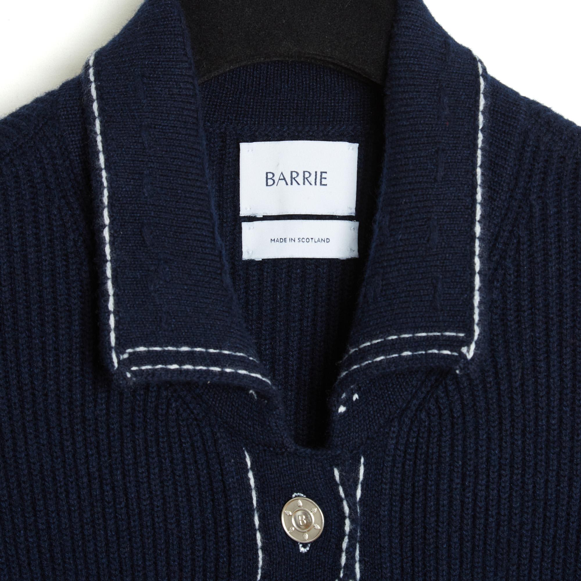 Barrie Veste Denim FR40 Navy Kaschmir Baumwolle Denim Jacke UK12 US10 (Schwarz) im Angebot