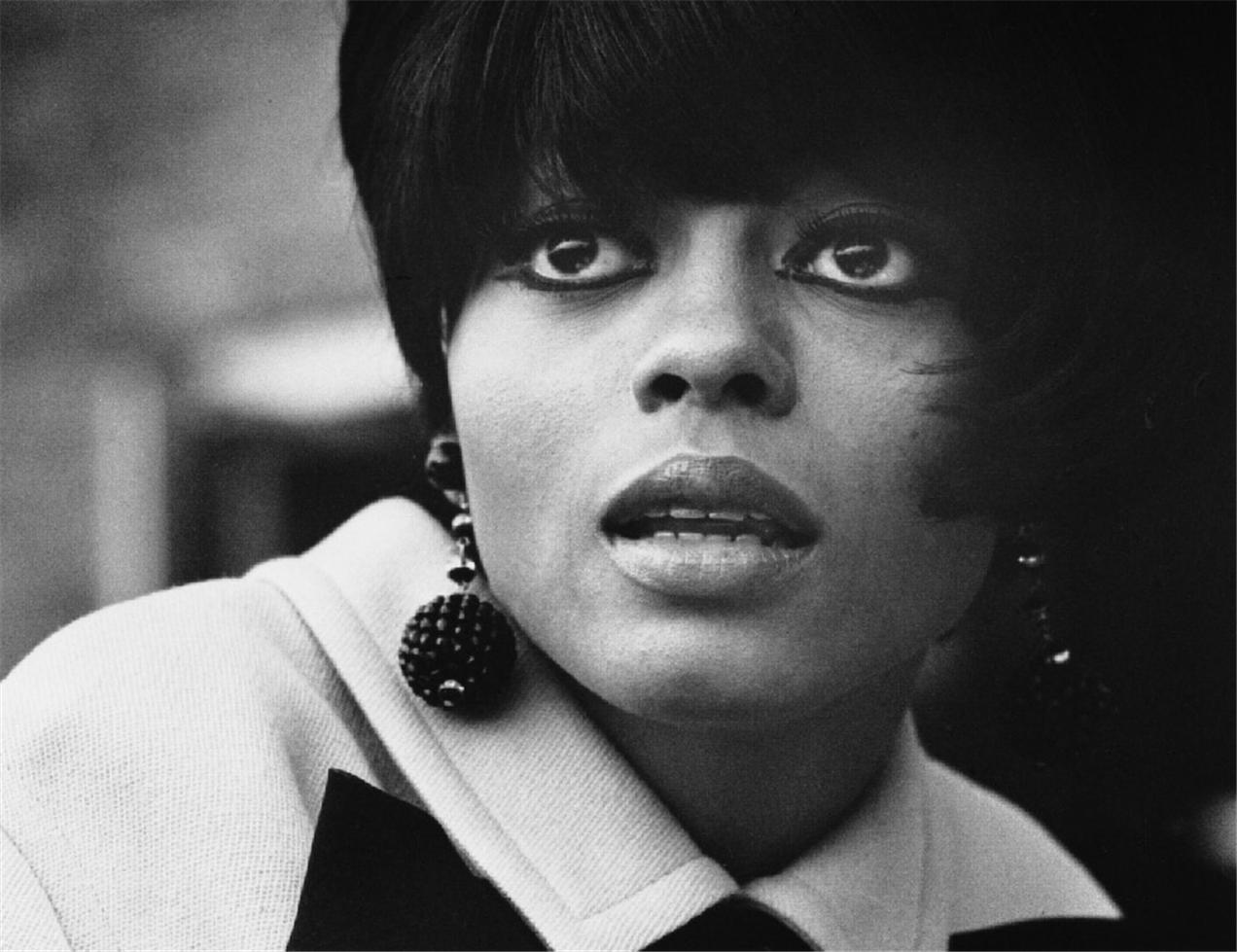 Barrie Wentzell Black and White Photograph - Diana Ross, BBC Studios, London, 1965
