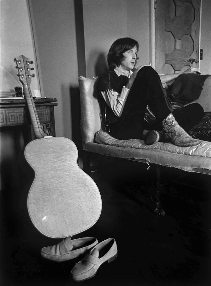 Barrie Wentzell Black and White Photograph - Eric Clapton, 1969