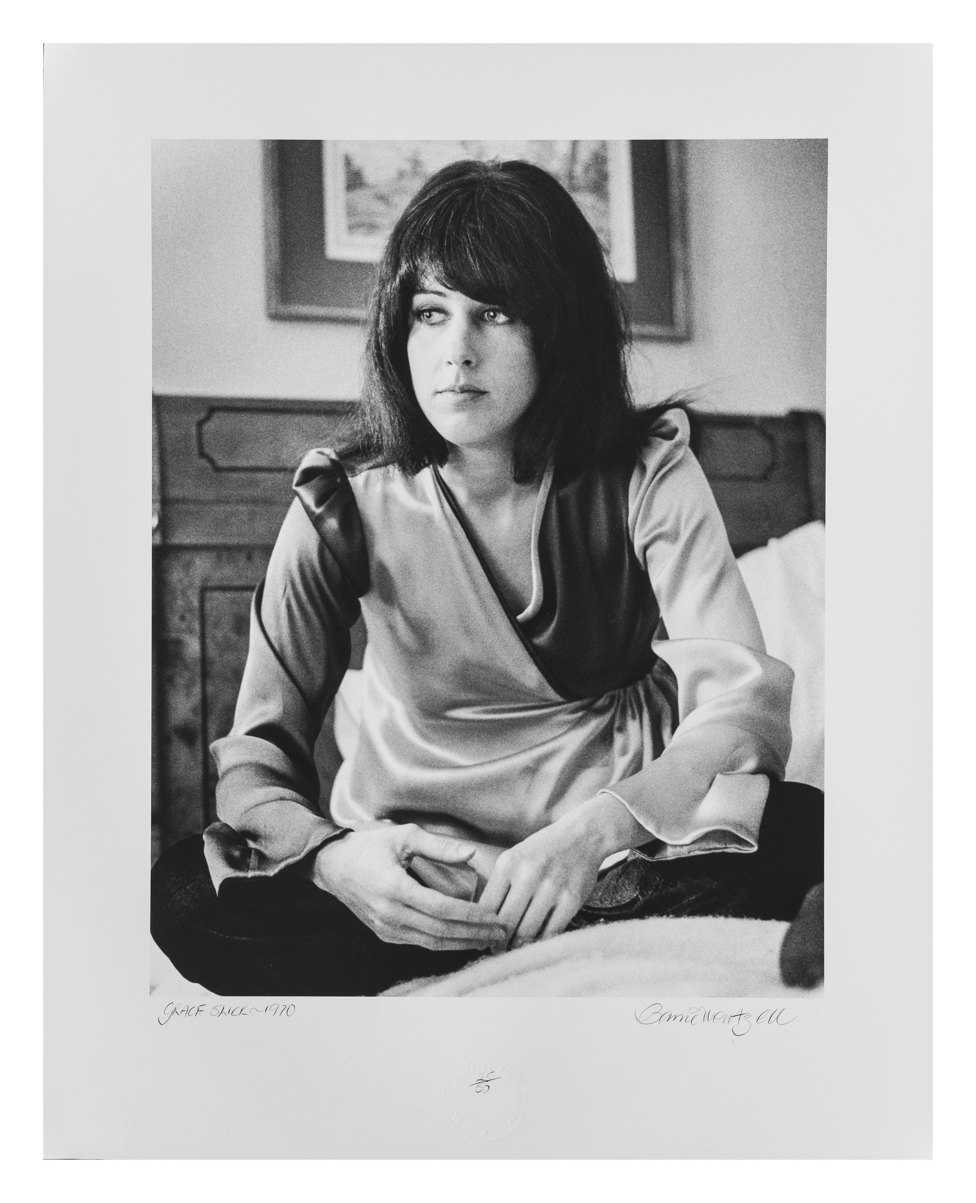 Barrie Wentzell Black and White Photograph - Grace Slick 