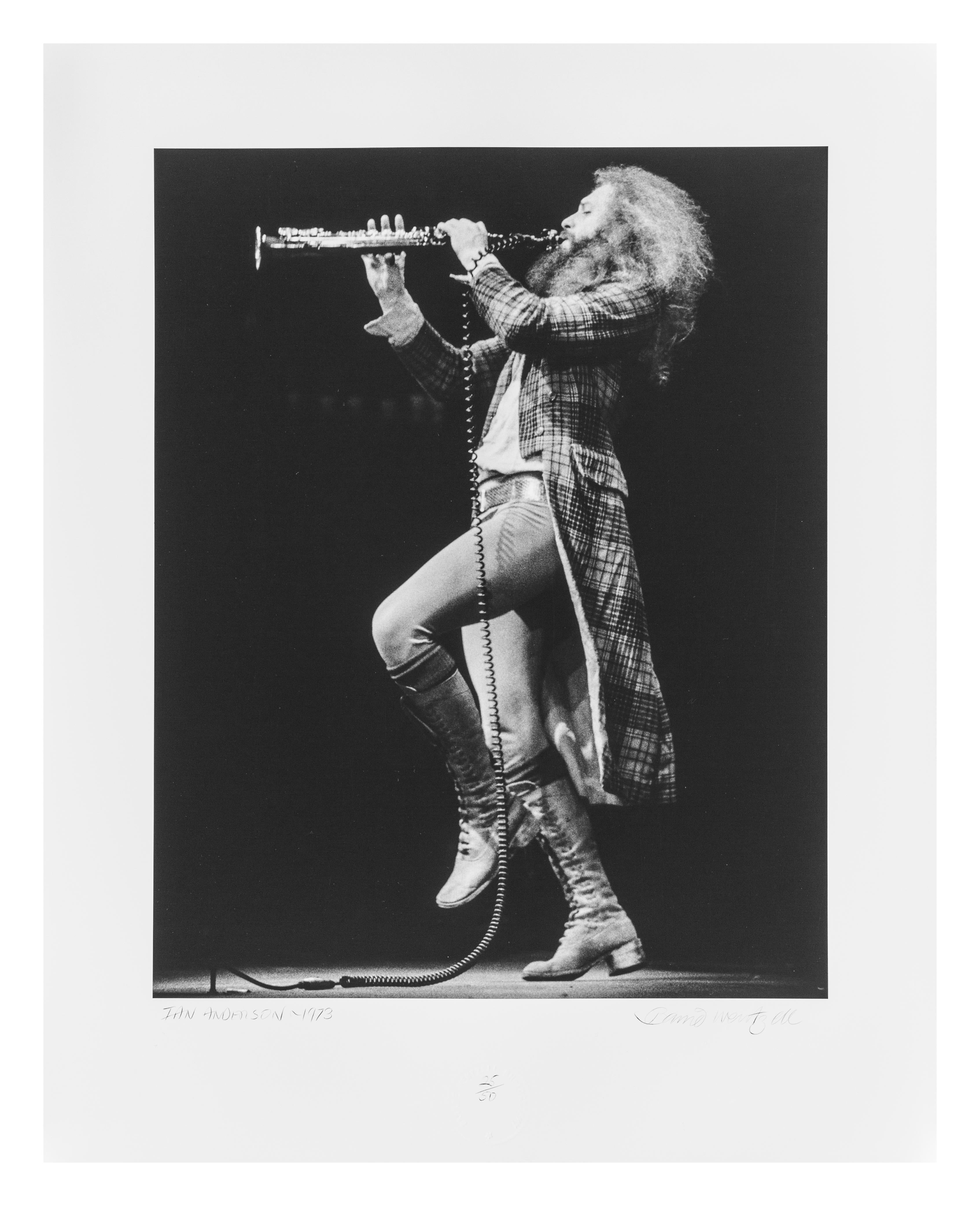 Barrie Wentzell Black and White Photograph - Ian Anderson