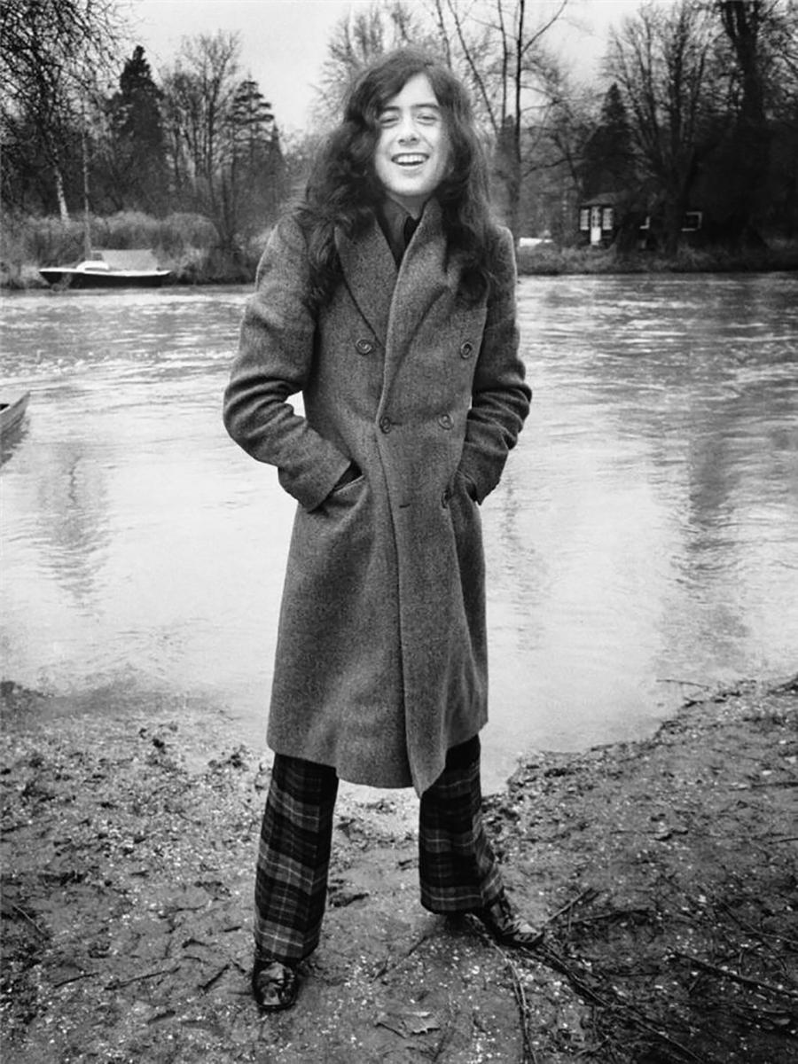 Barrie Wentzell Black and White Photograph - Jimmy Page, Led Zeppelin, England