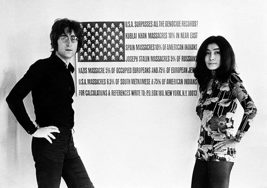Barrie Wentzell, John Lennon and Yoko Ono by Barrie Wentzell