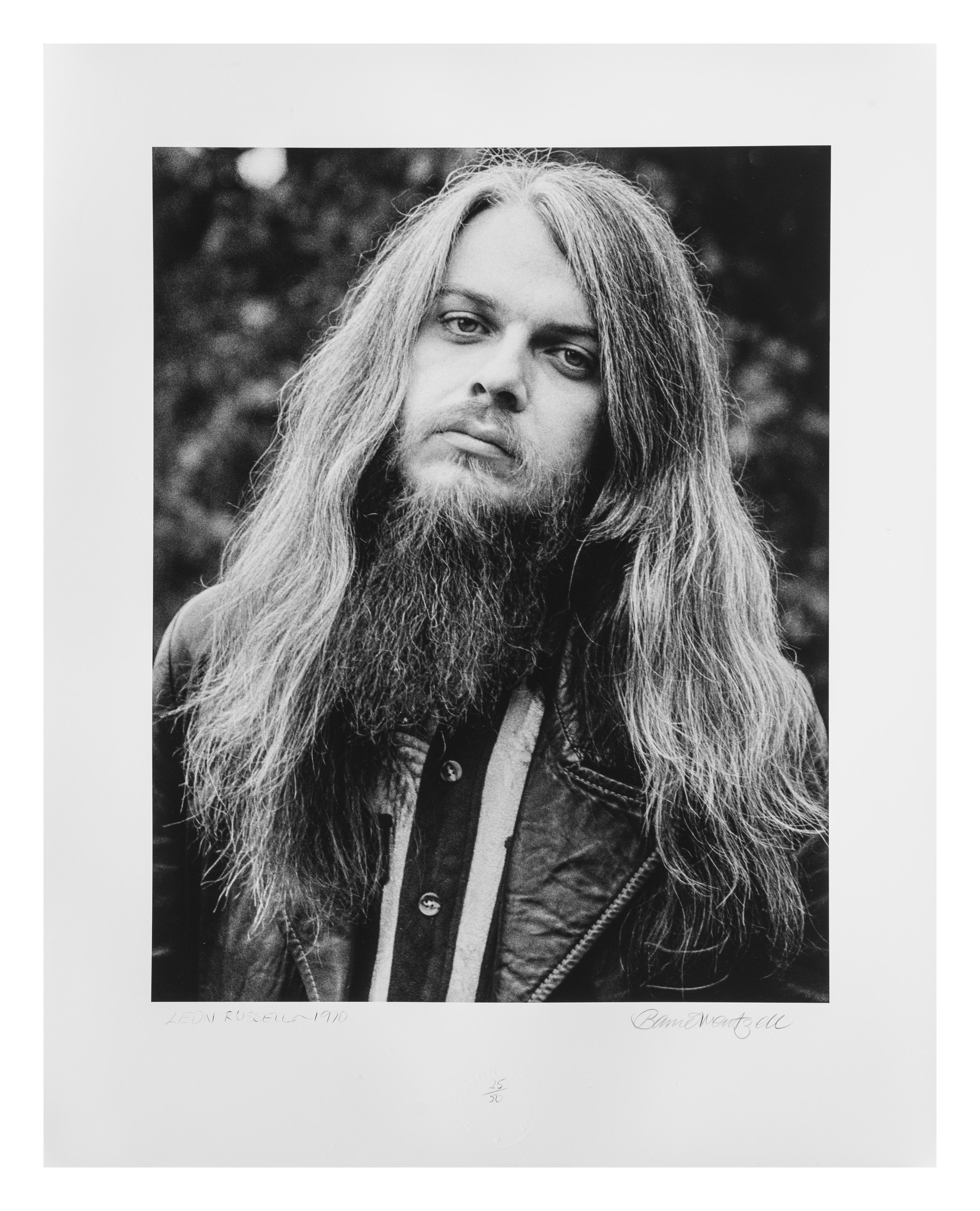 Barrie Wentzell Black and White Photograph - Leon Russell 