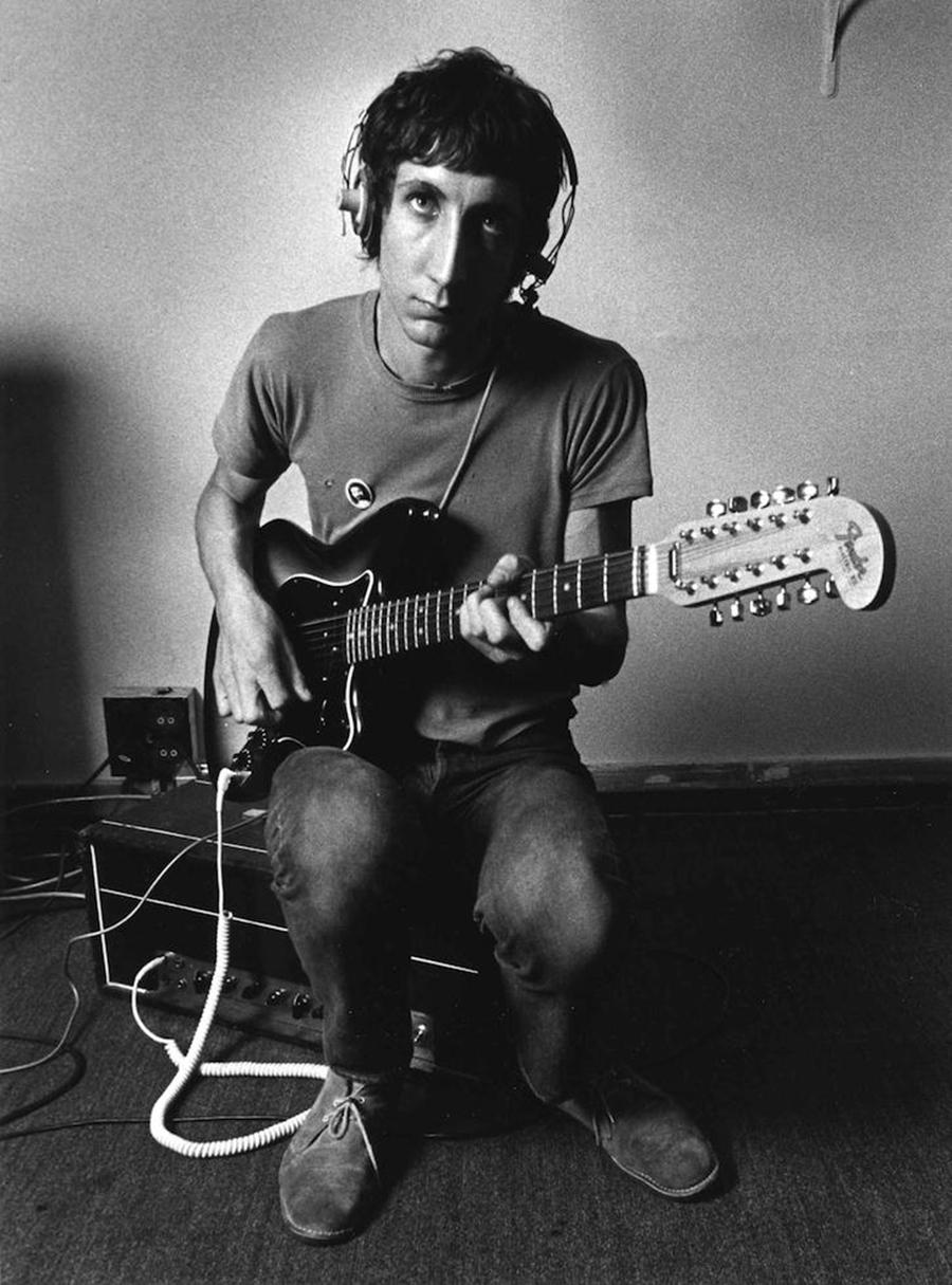 Barrie Wentzell Black and White Photograph - Pete Townshend, The Who, London, 1968
