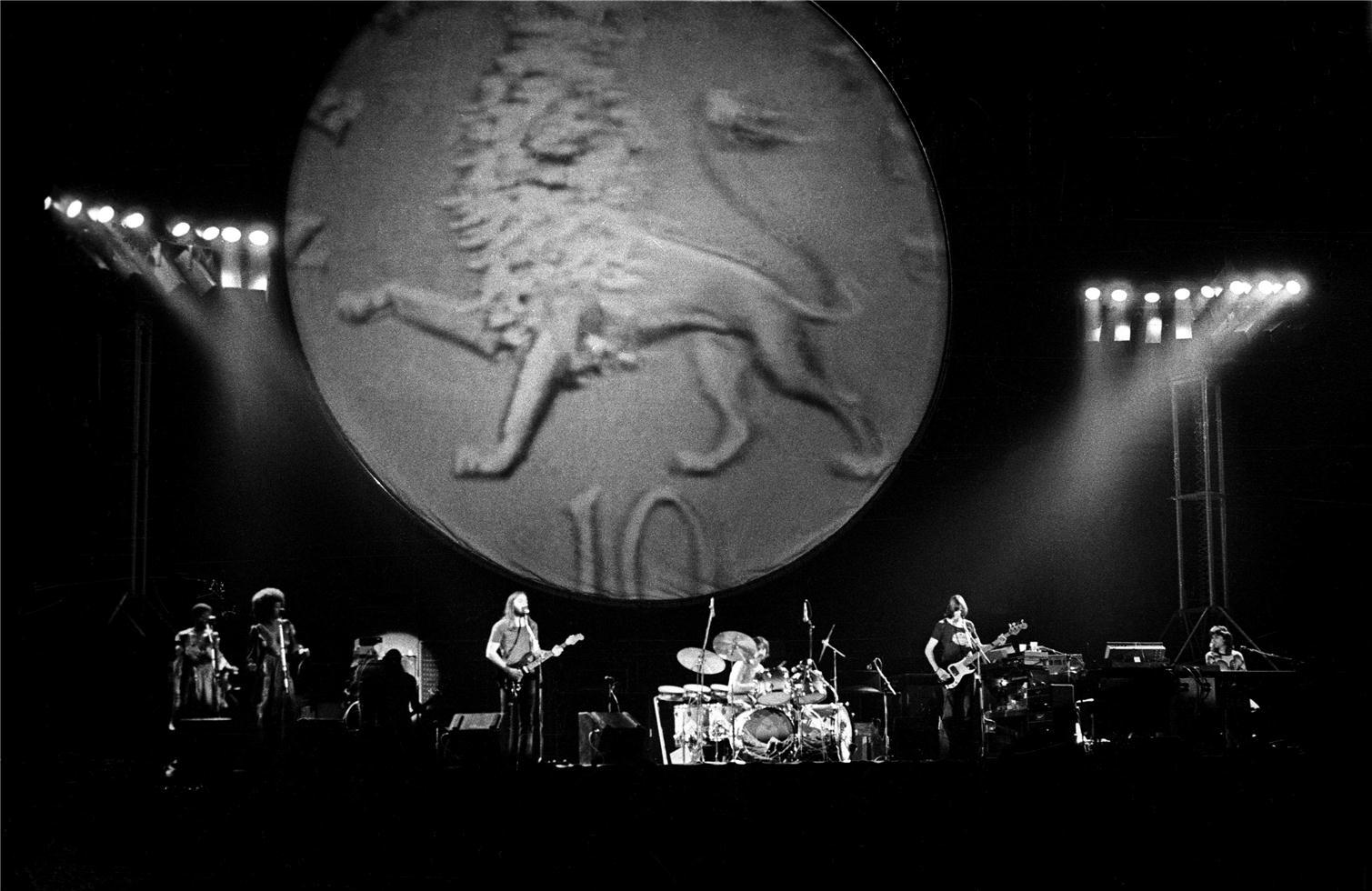 Barrie Wentzell Black and White Photograph - Pink Floyd, Wembley Arena, London, 1974