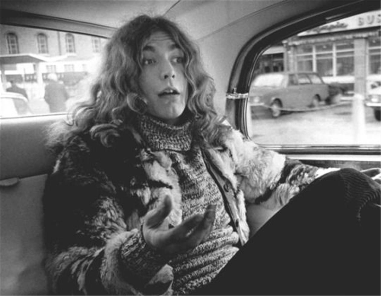 Barrie Wentzell Black and White Photograph - Robert Plant, Led Zeppelin