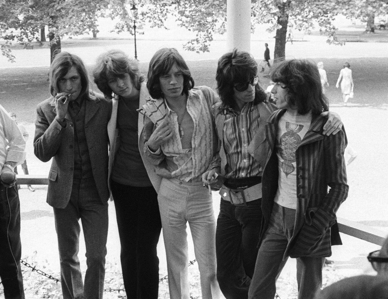Barrie Wentzell Black and White Photograph - The Rolling Stones, Hyde Park, London, 1969