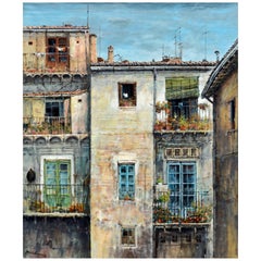 'Barrio del Carmen, Valencia' Original Oil Painting by F. Mir Belenguer B. 1934